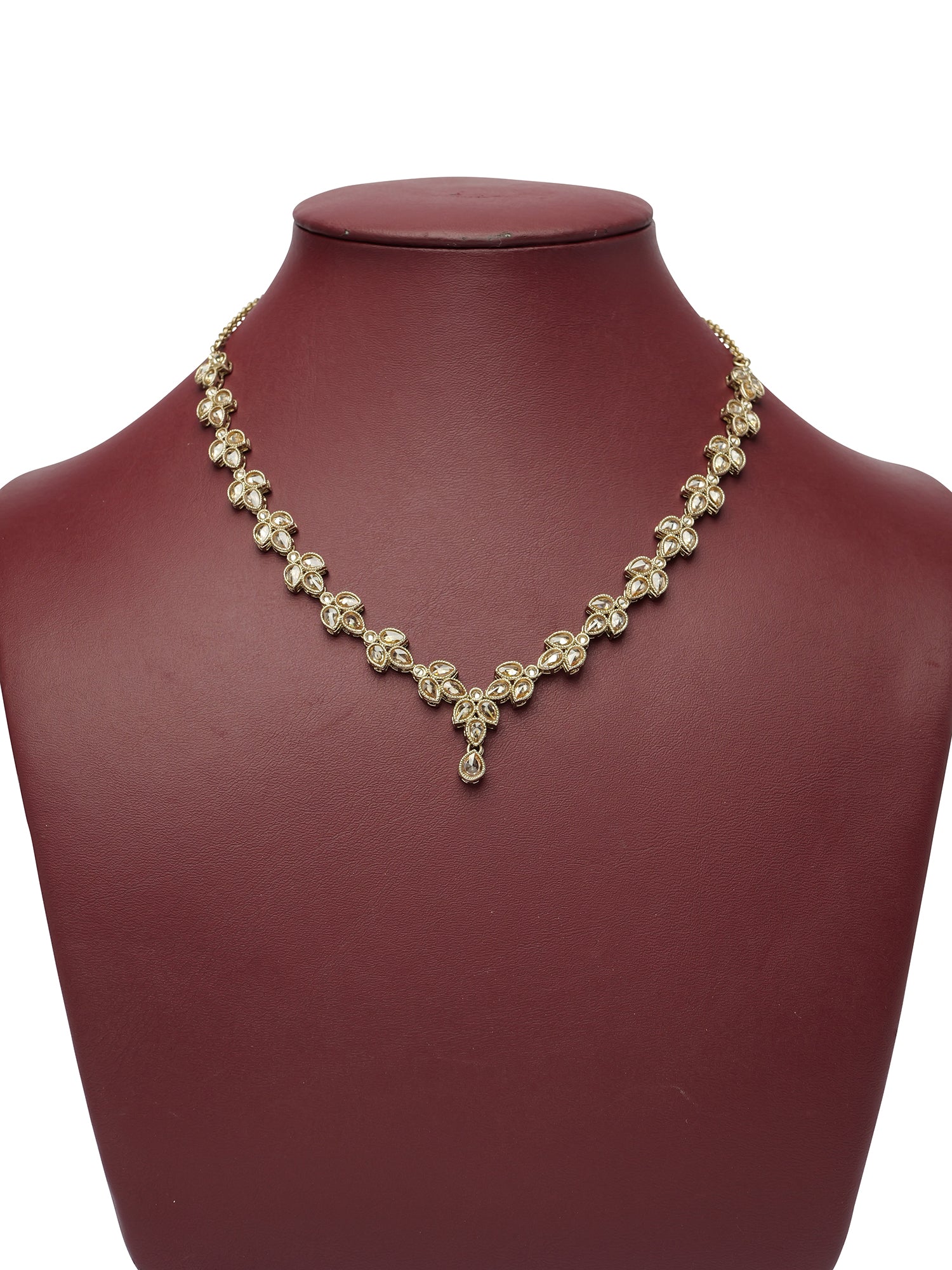 Neeva Simple Necklace Set in Champagne