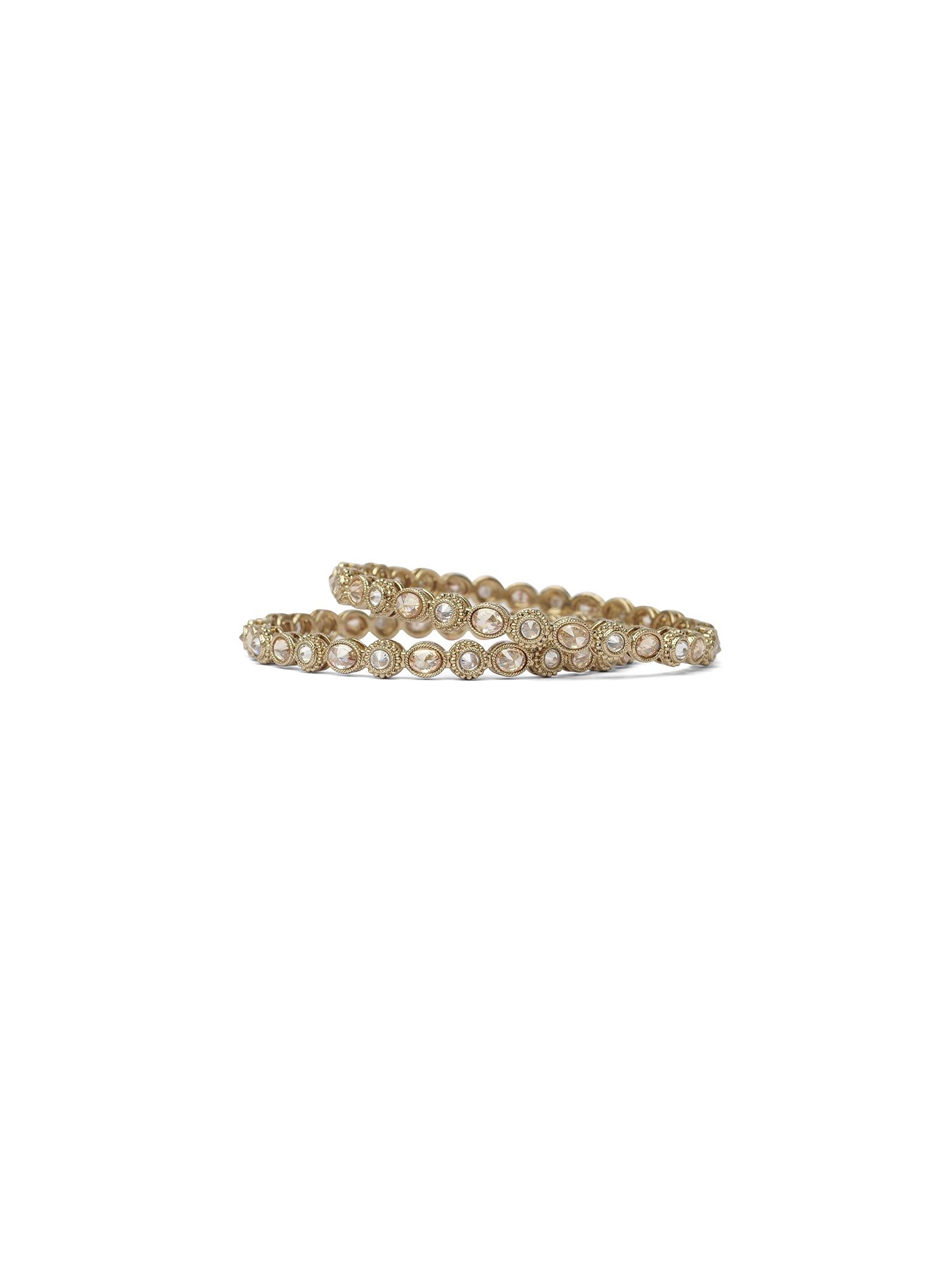 Neha Kada Bangles in Antique Gold