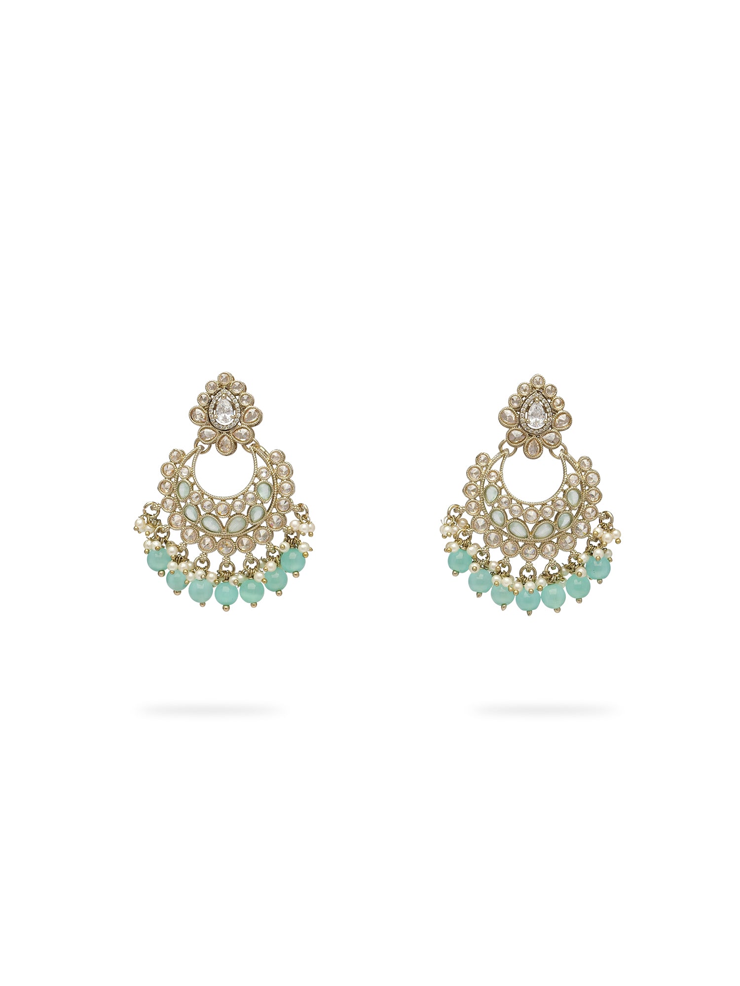 Nivedi Necklace Set in Light Blue