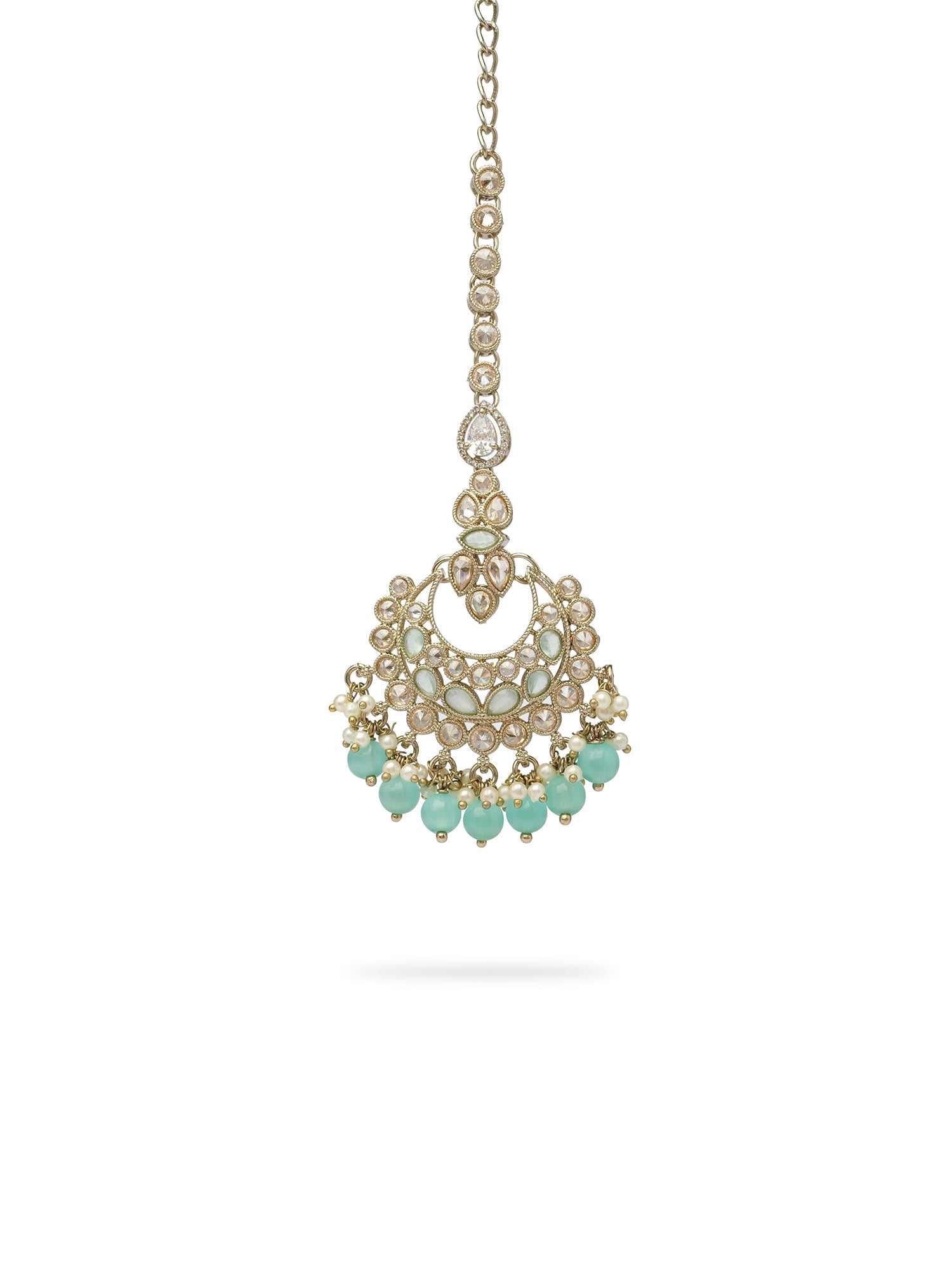 Nivedi Necklace Set in Light Blue