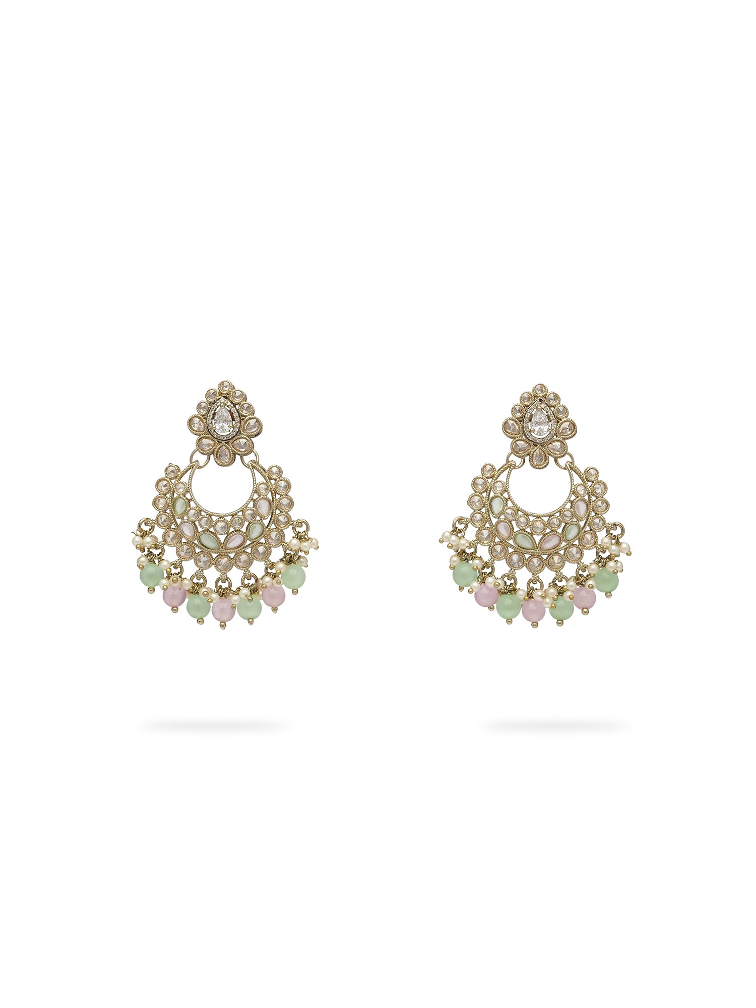 Nivedi Necklace Set in Light Pink and Mint