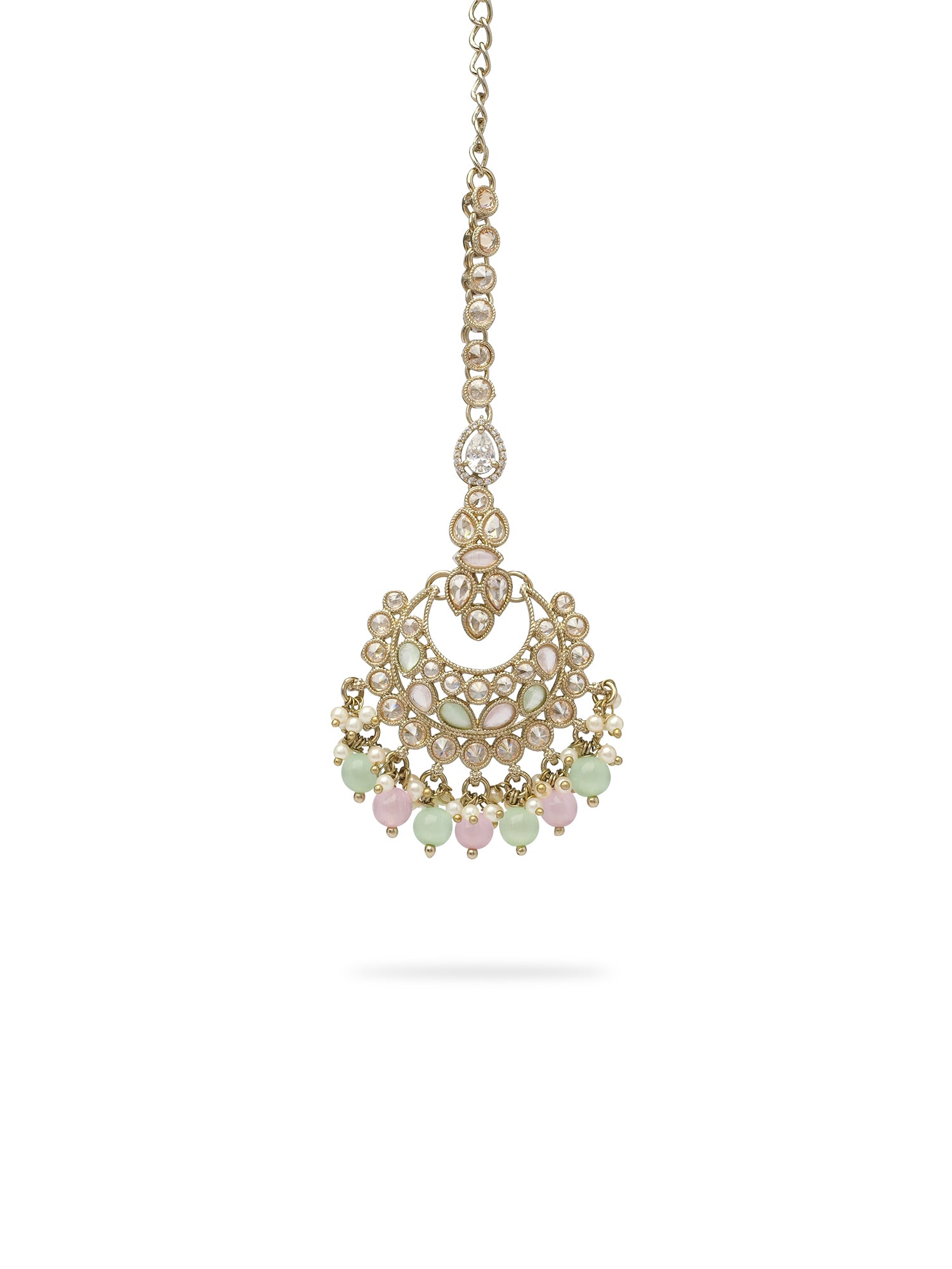 Nivedi Necklace Set in Light Pink and Mint