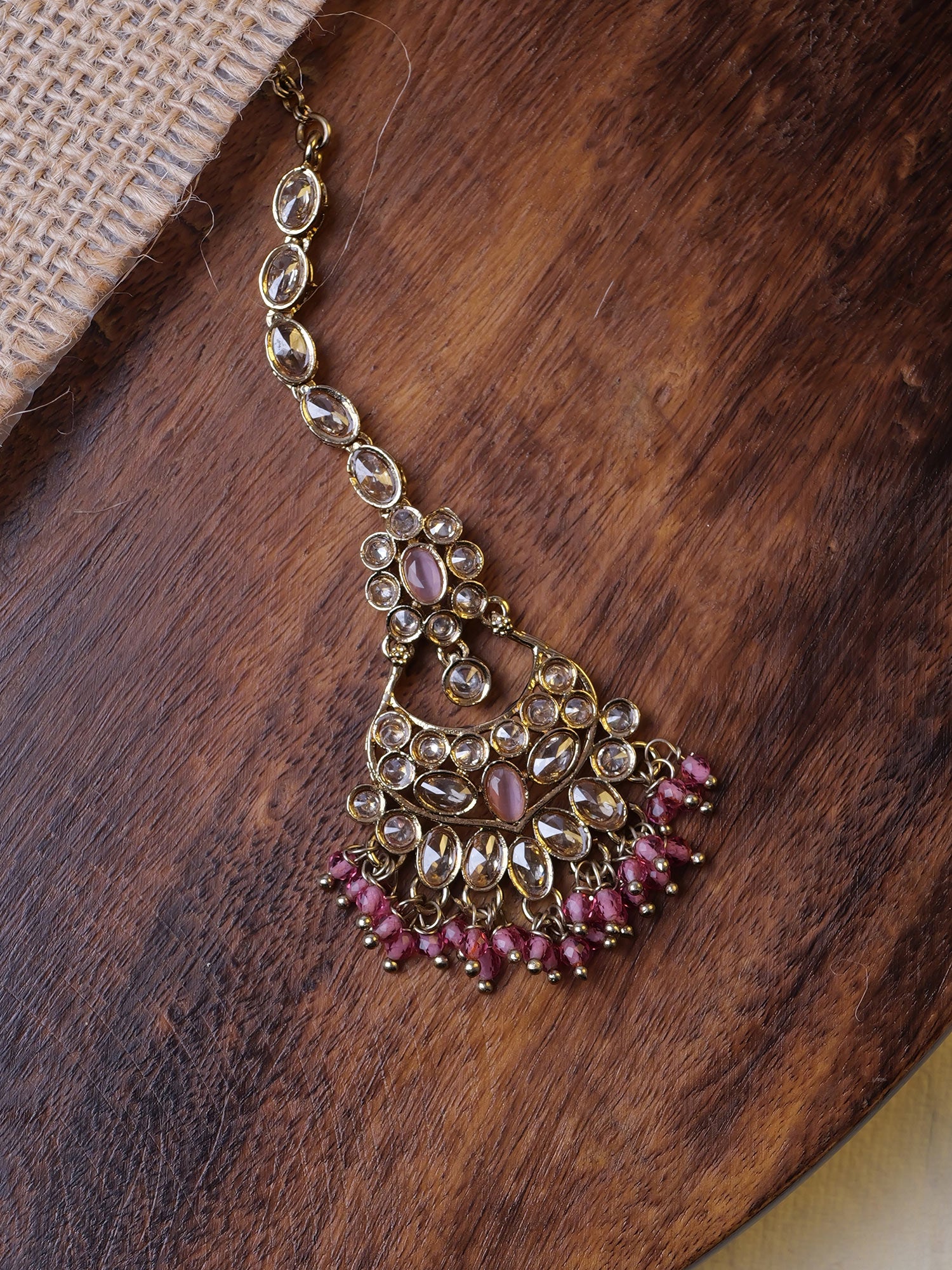 Noreen Maang Tikka in Pink