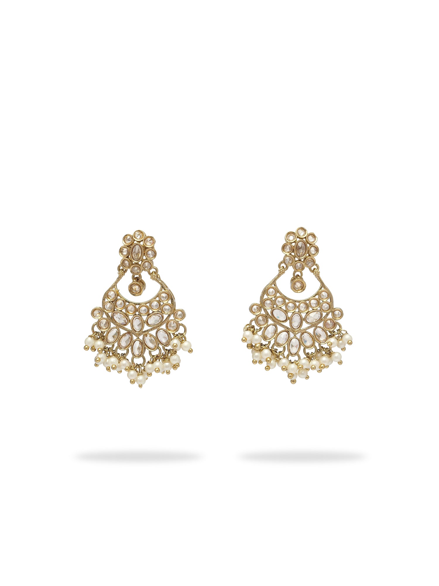 Noreen Chandbali Earrings in Champagne