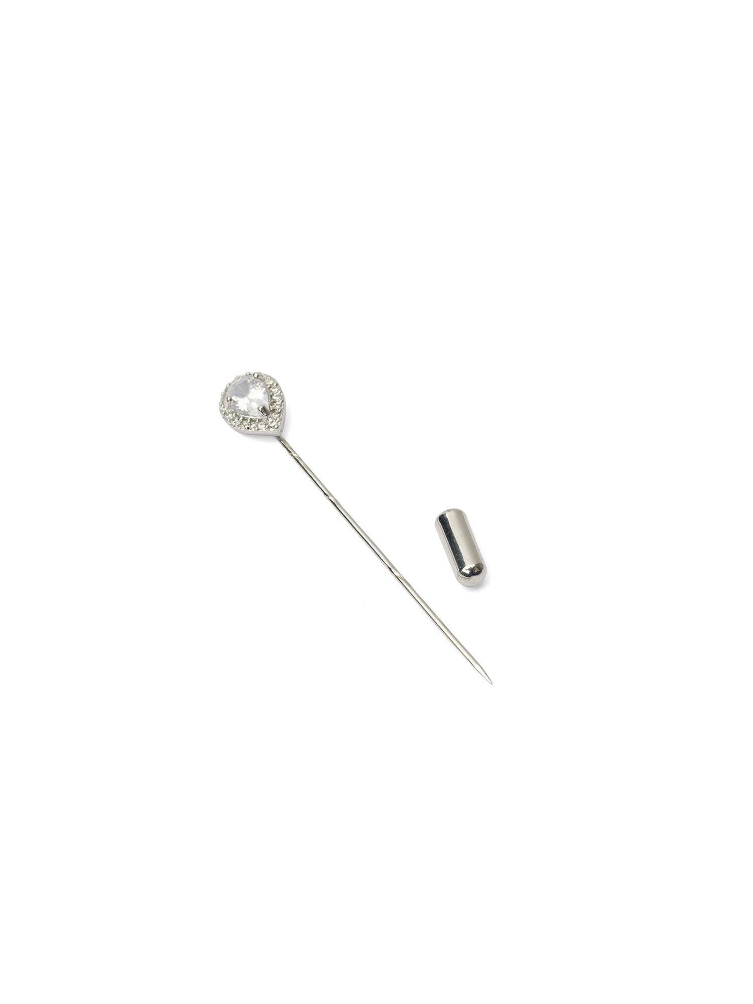 Nova Scarf Pin in Rhodium