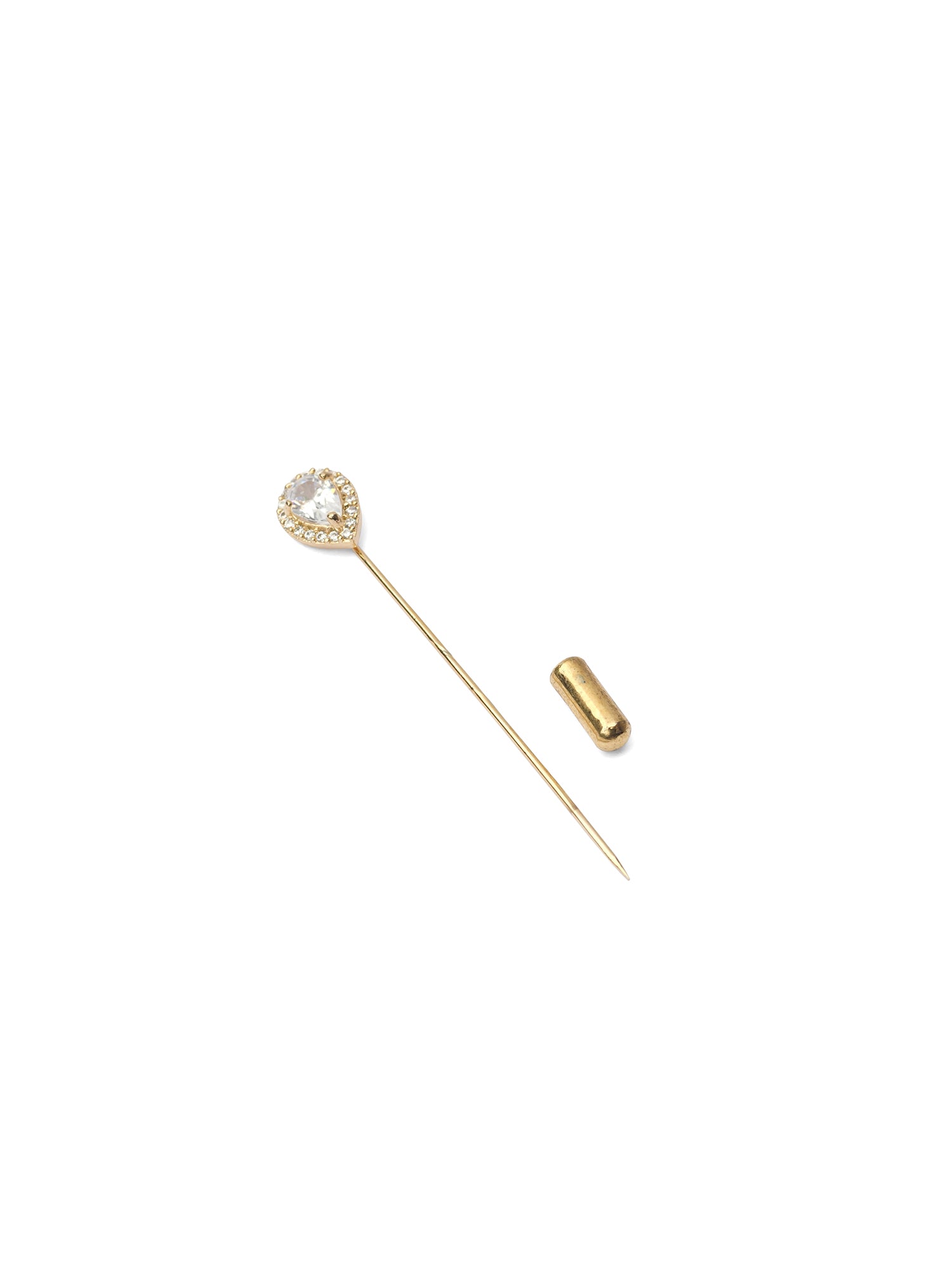 Nova Scarf Pin in White