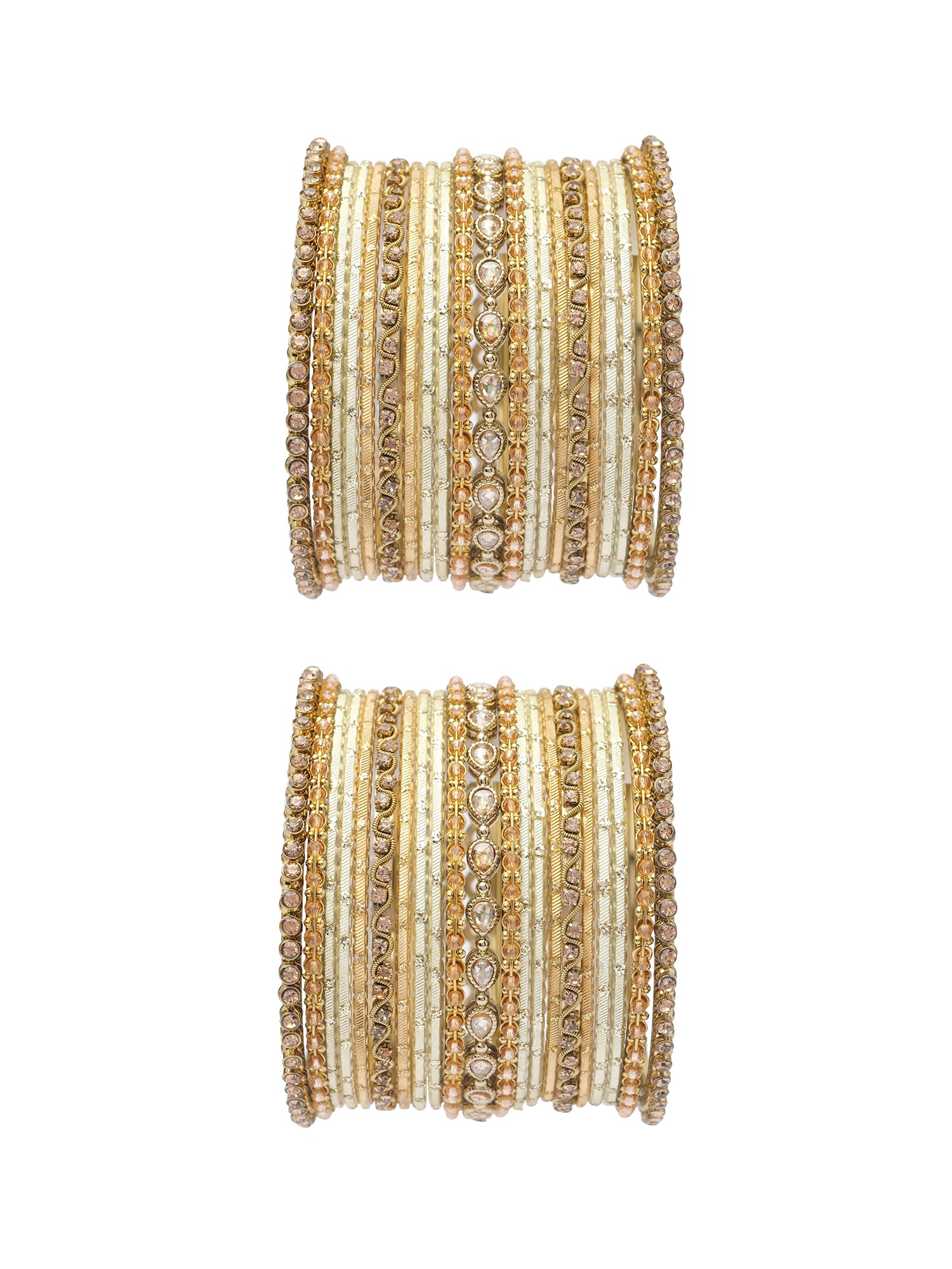 Nuvira Bangle Set in Antique Gold