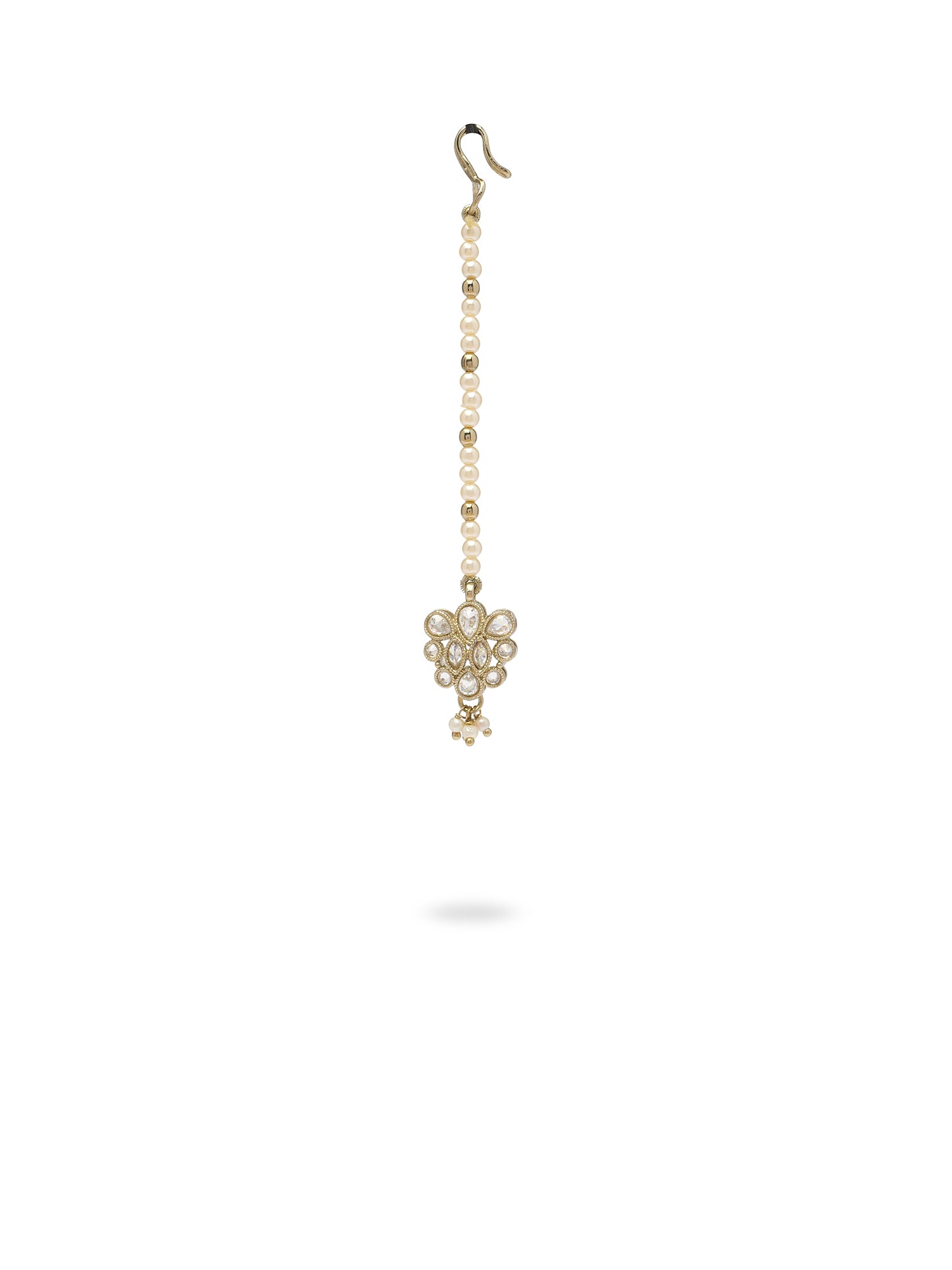 Nyra Necklace Set in Pearl and White