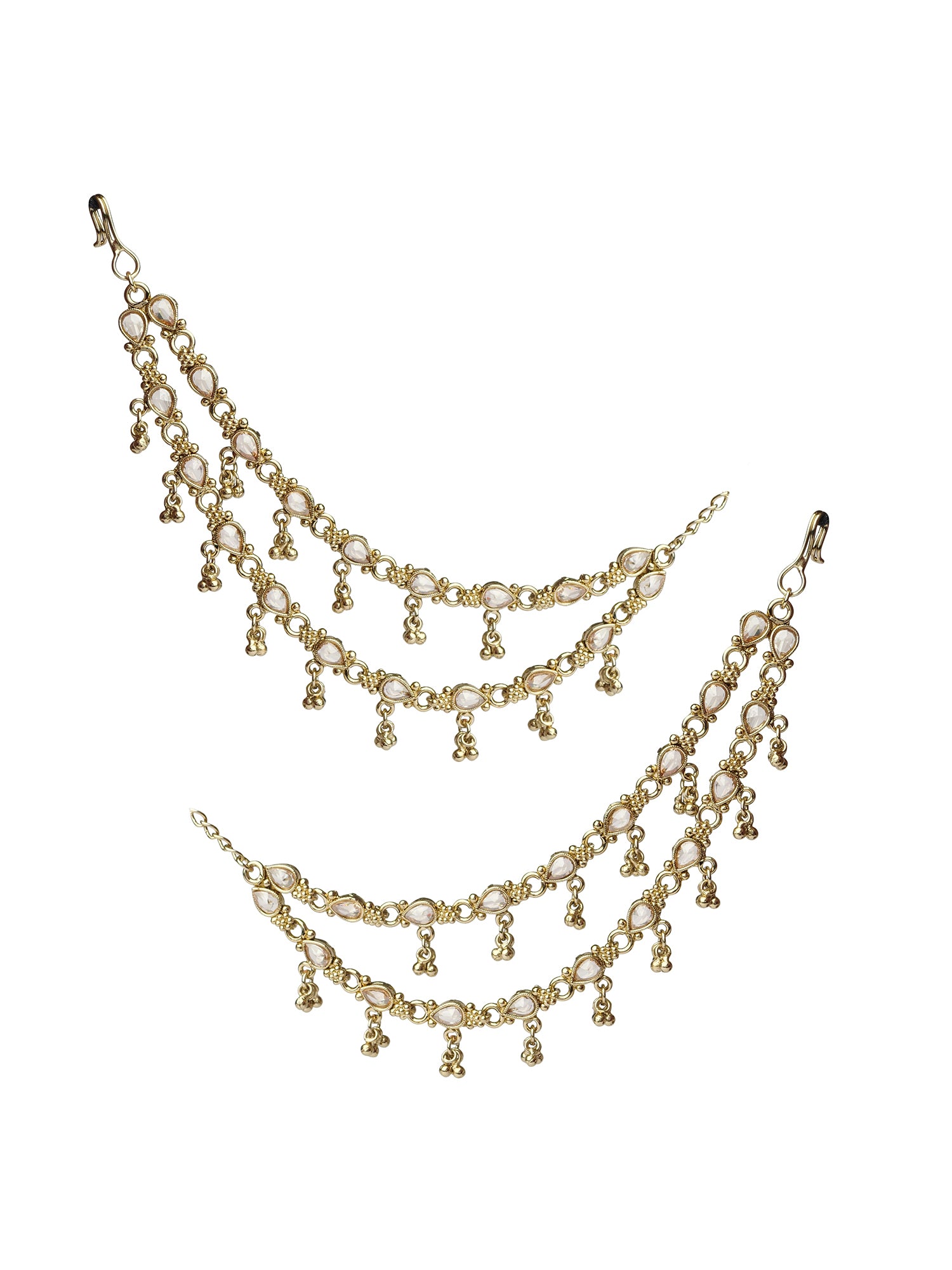 Nysha Ear Chains in Antique Gold