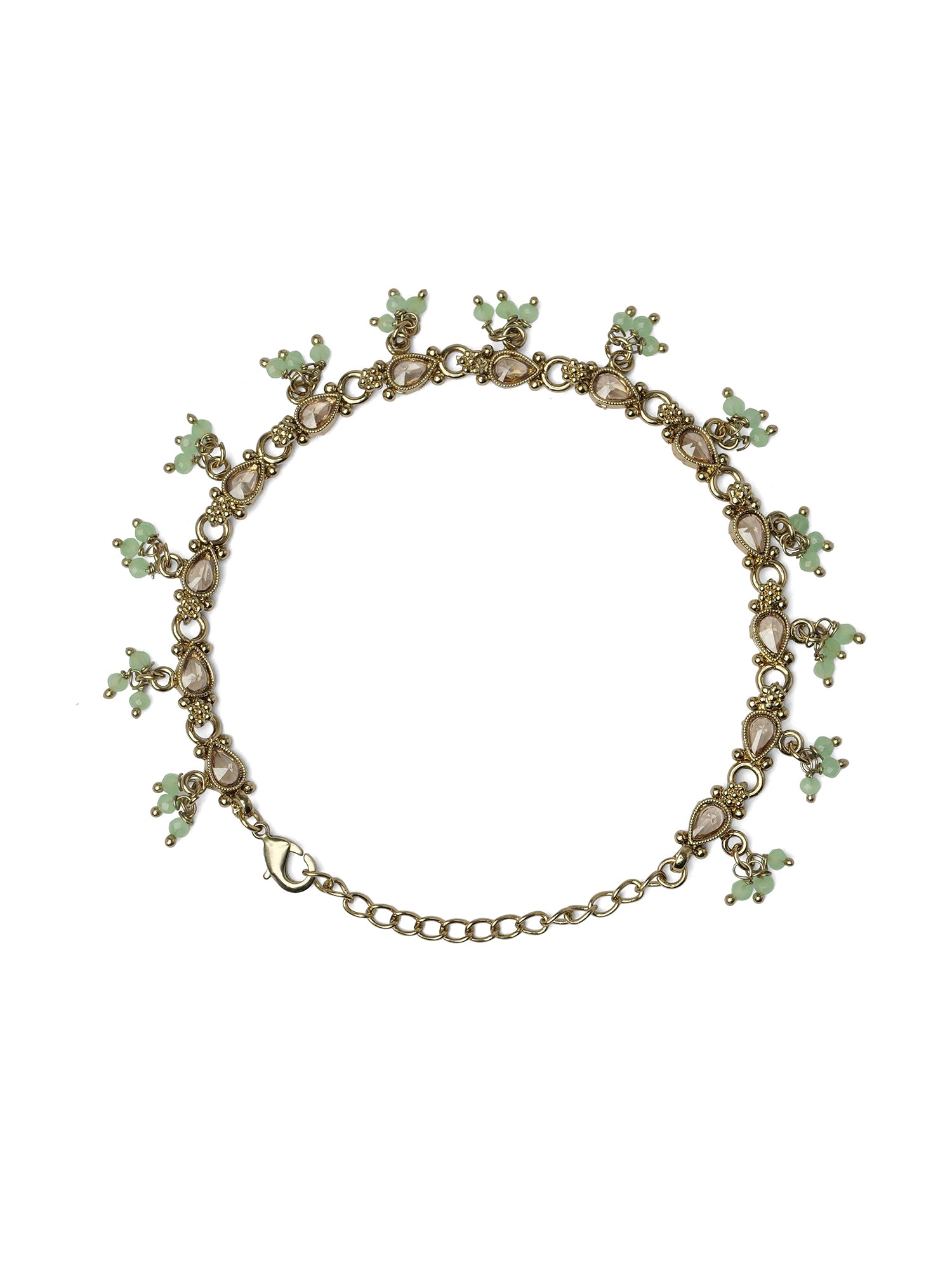 Nysha Pearl Anklet in Mint