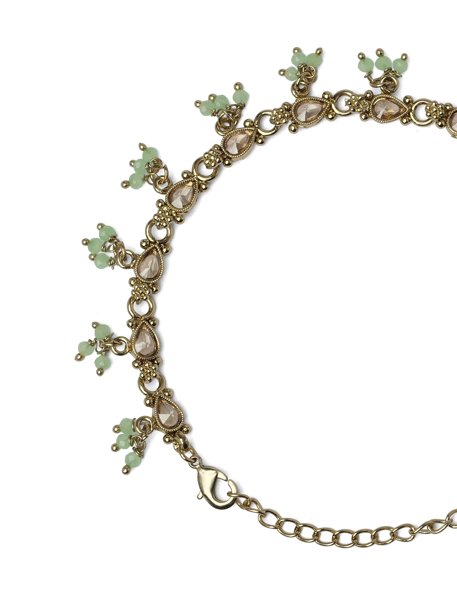 Nysha Pearl Anklet in Mint