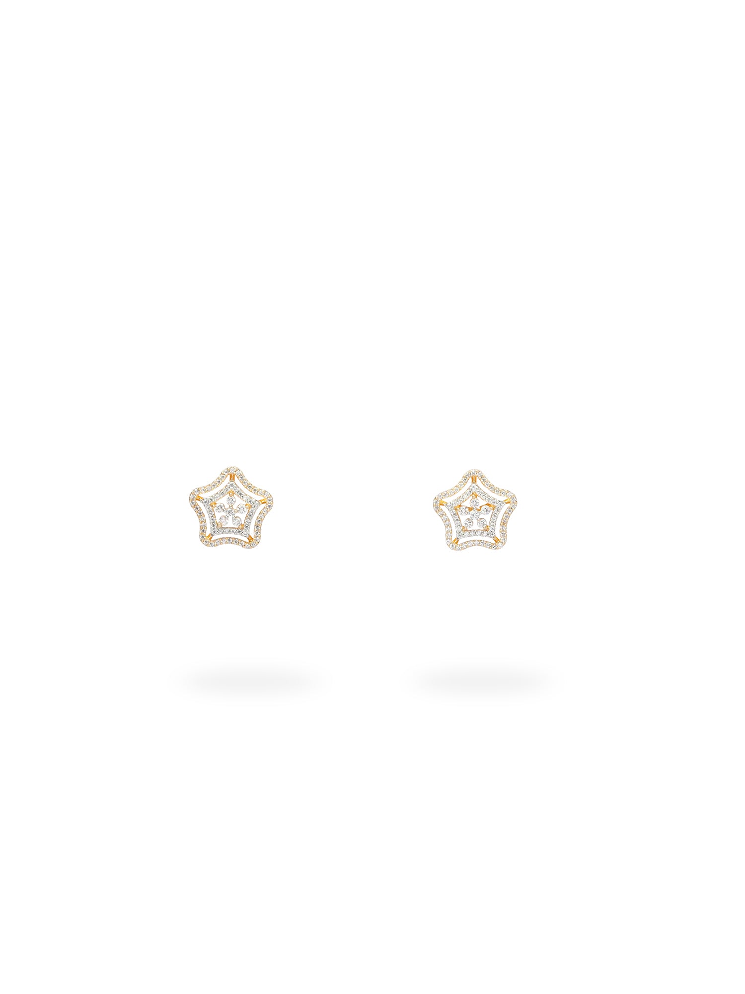 Olivia Cubic Zirconia Ear Studs in White