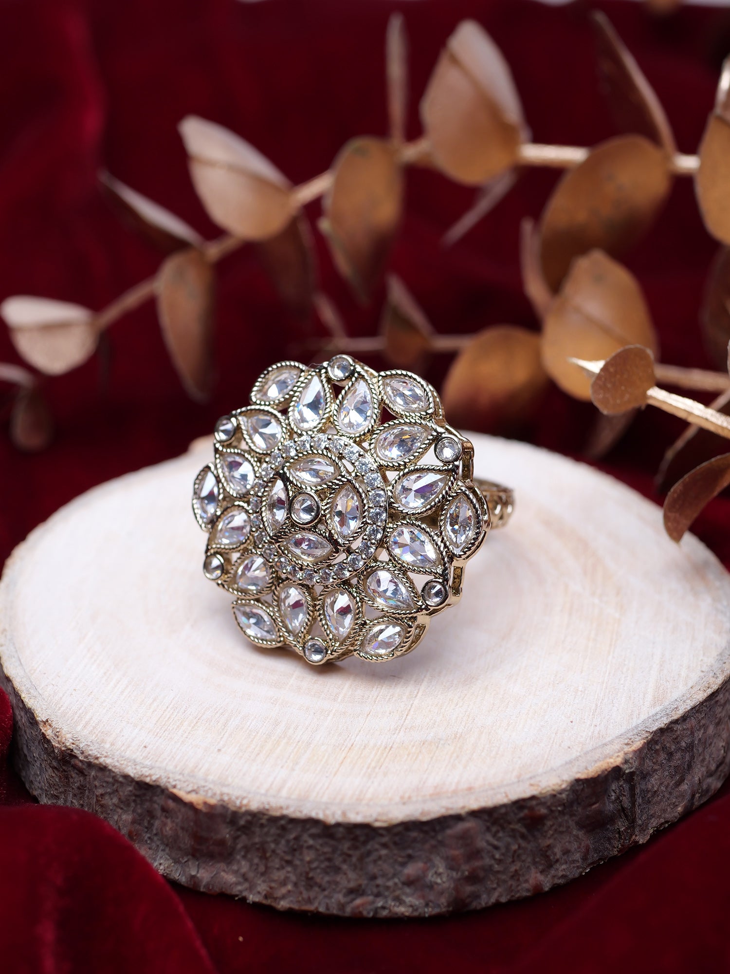 Pallavi Ring in White