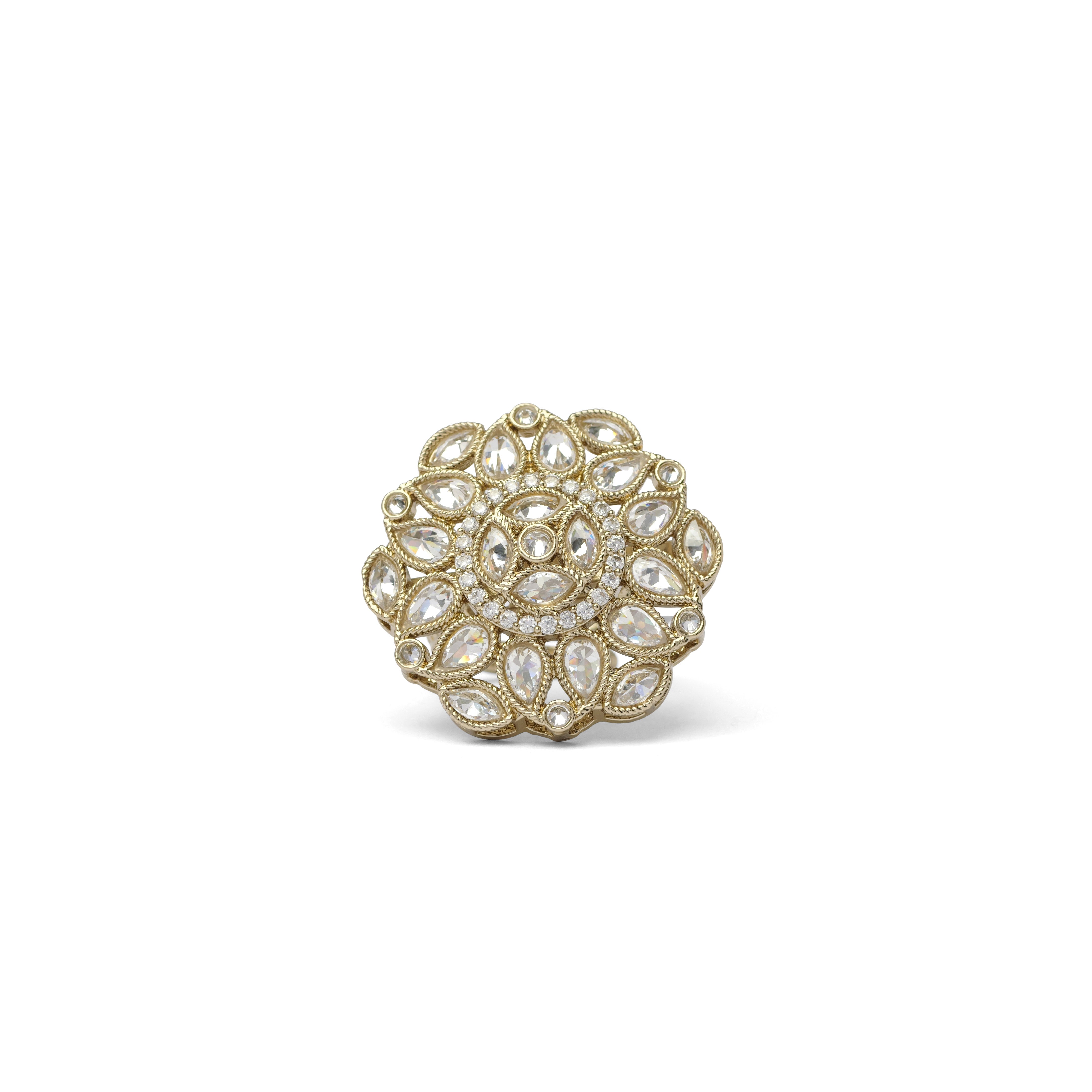Pallavi Ring in White