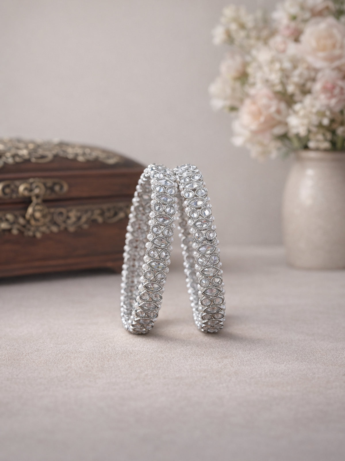 Panna Pearl Kadas in Rhodium
