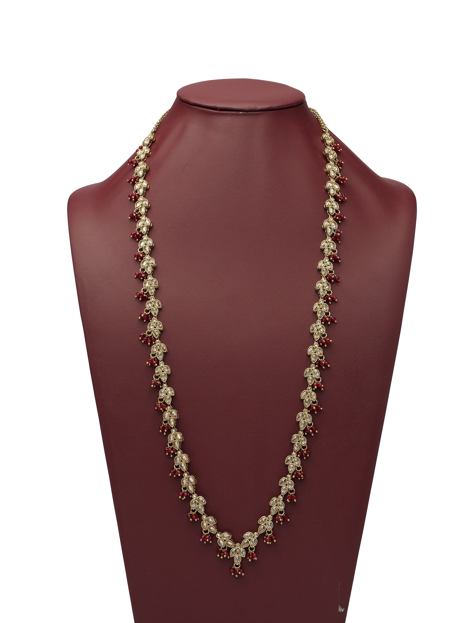 Pari Rani Haar in Maroon and Antique Gold