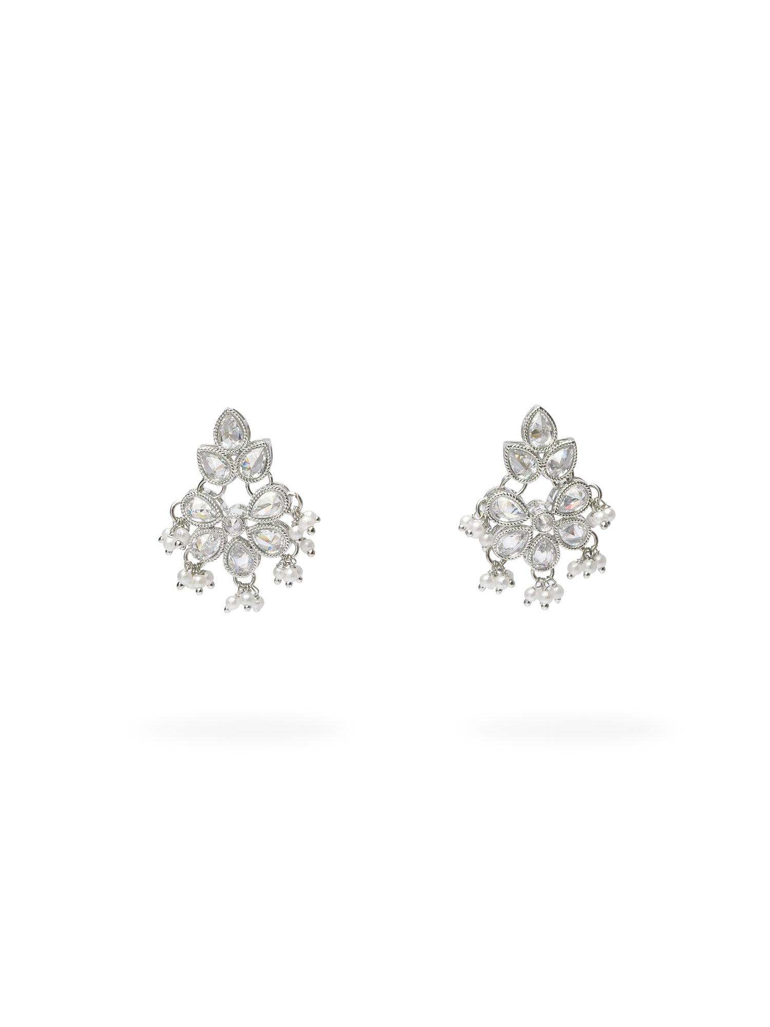 Pari Small Earrings in Rhodium