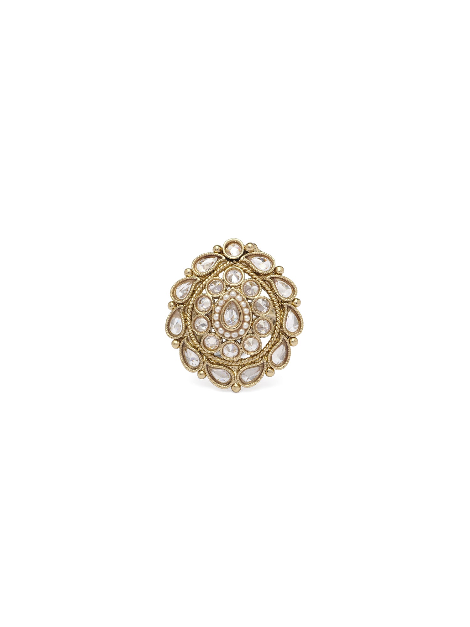 Parisha Ring in Champagne and Antique Gold