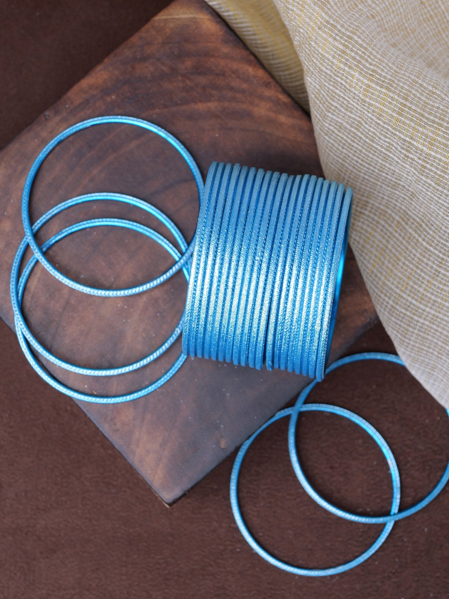 Pewter Blue Shimmer Bangles
