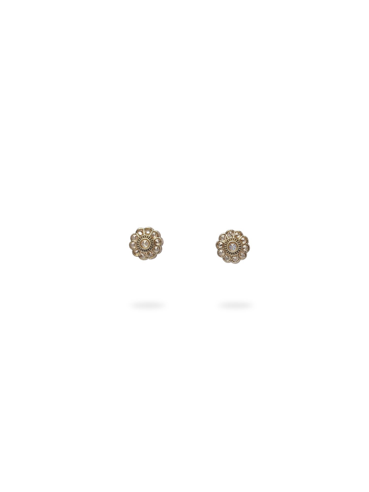 Phool Ear Studs in Champagne
