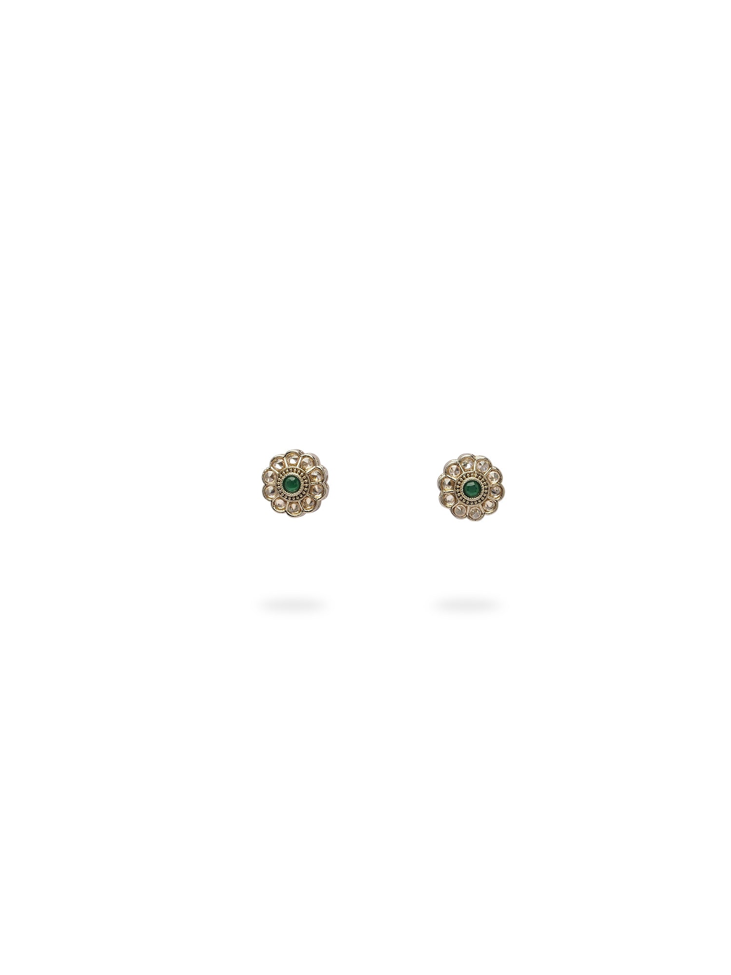 Phool Ear Studs in Green