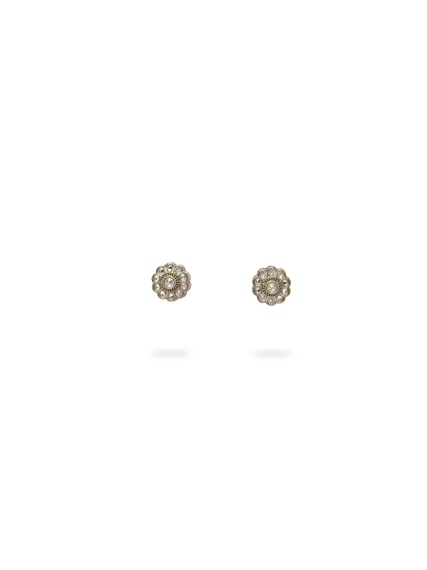 Phool Ear Studs in White
