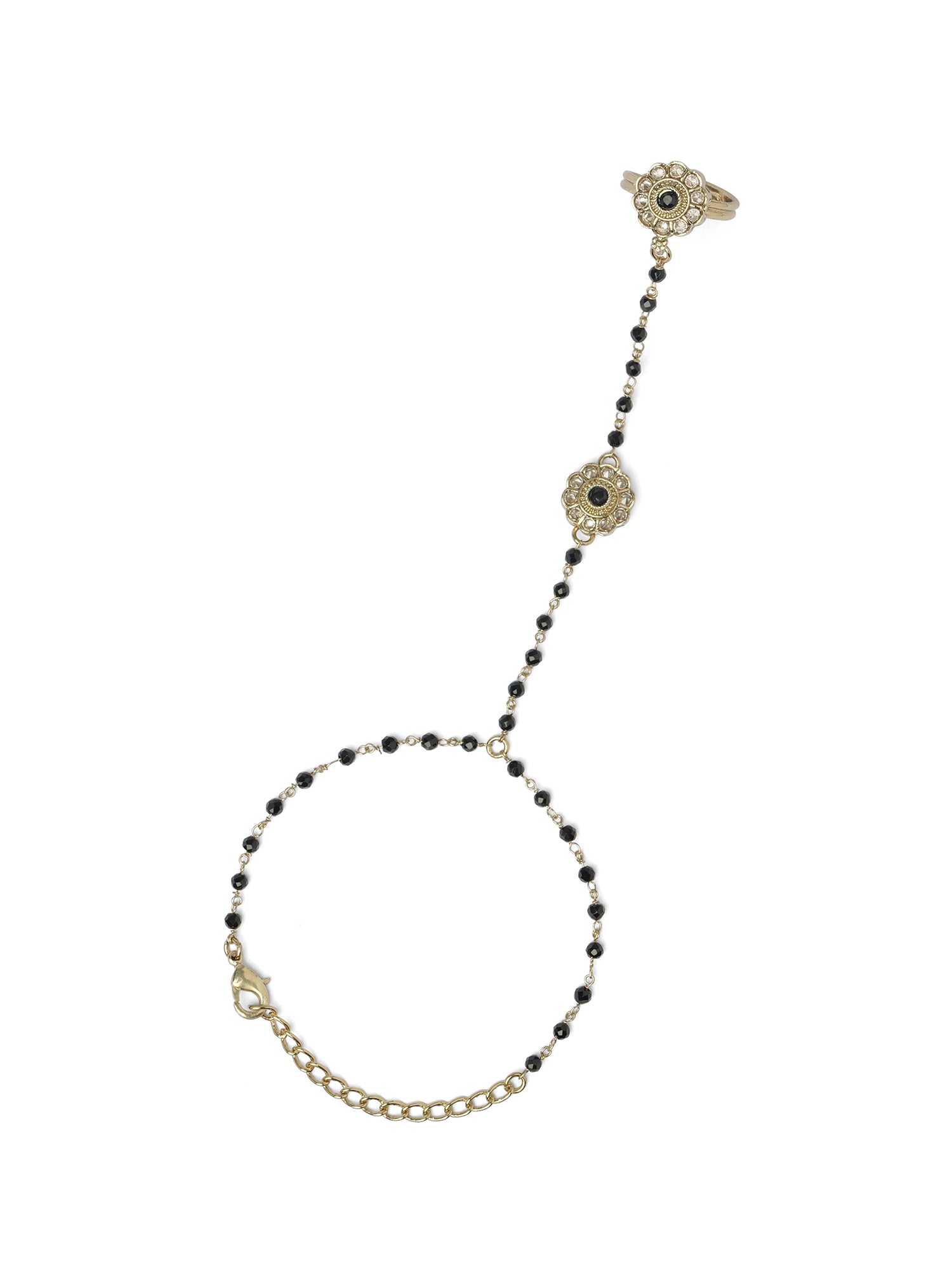 Phool Hand Chain in Black