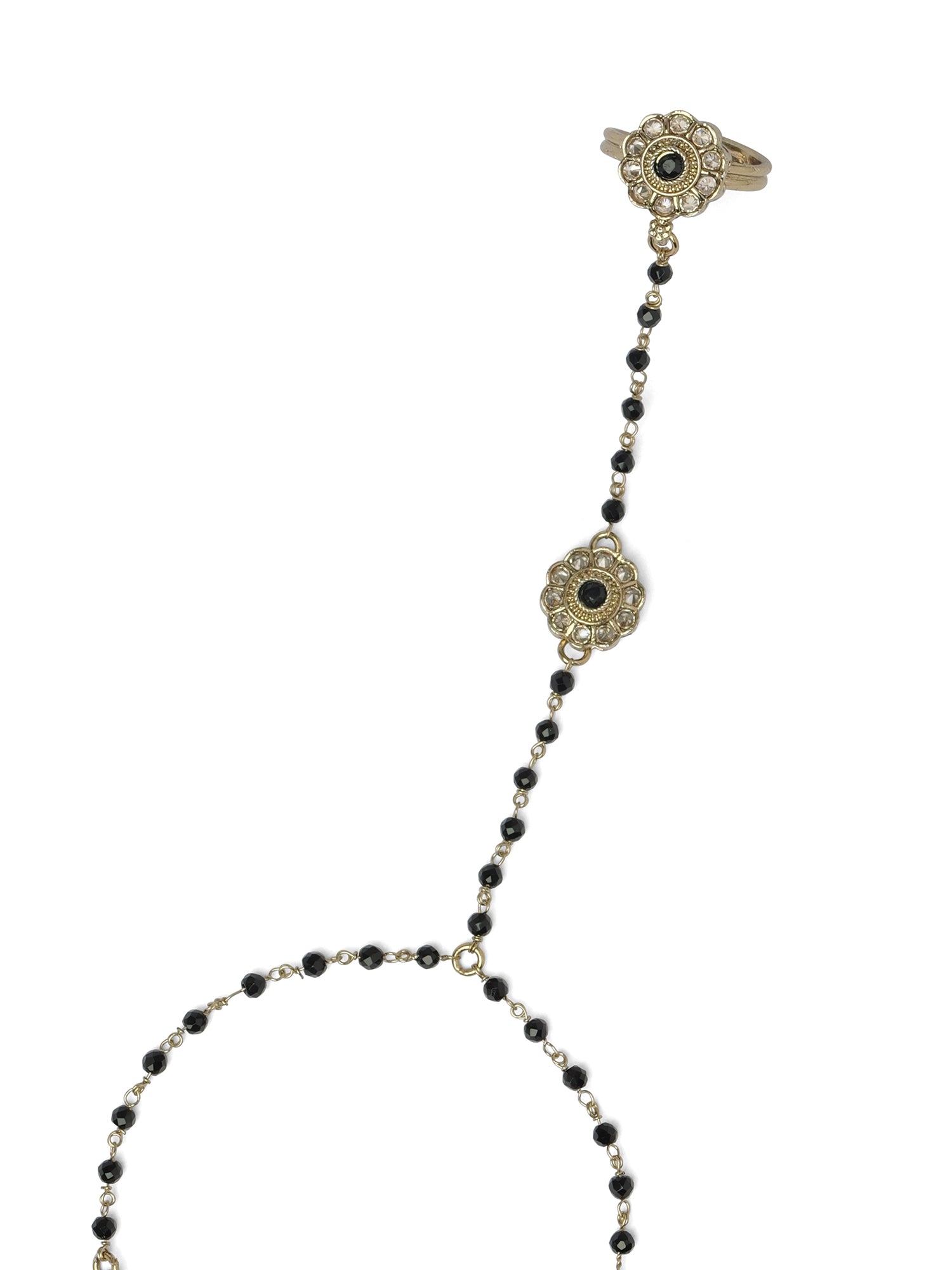 Phool Hand Chain in Black