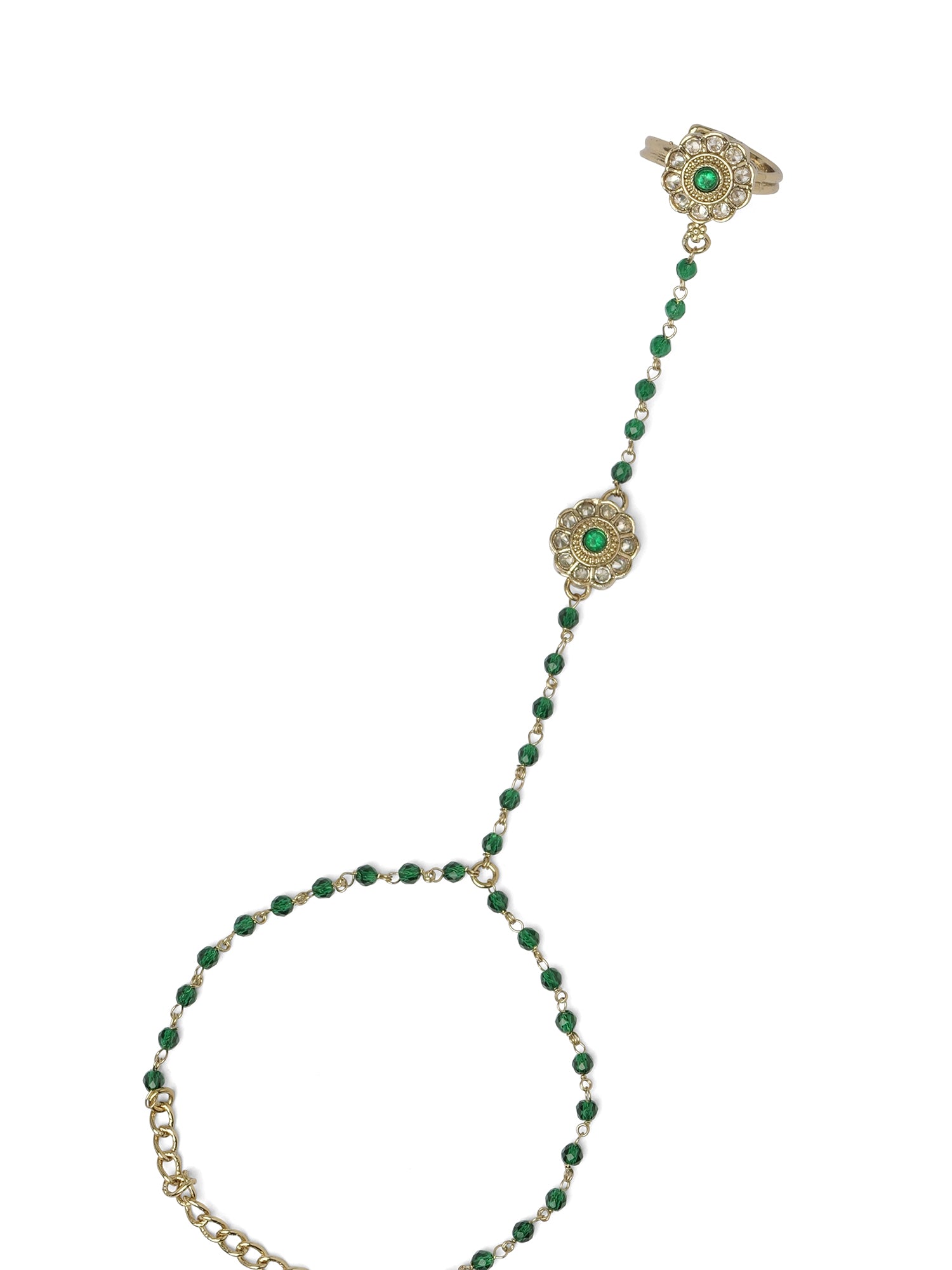 Phool Hand Chain in Green