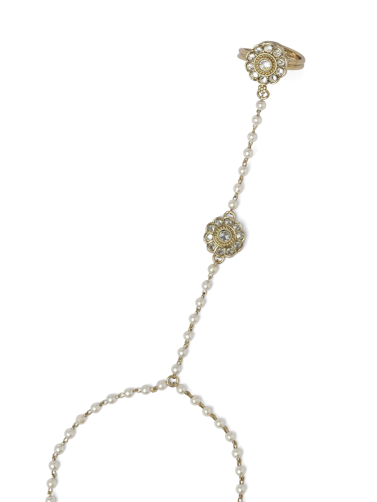 Phool Hand Chain in White