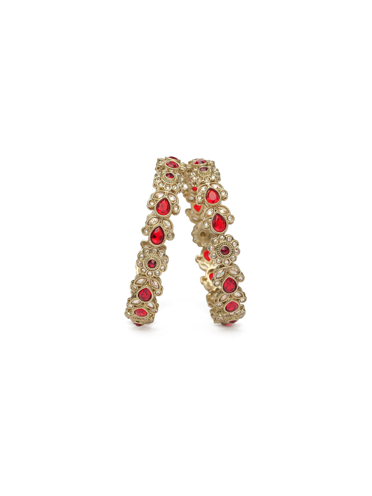 Phool Kada Bangles in Maroon