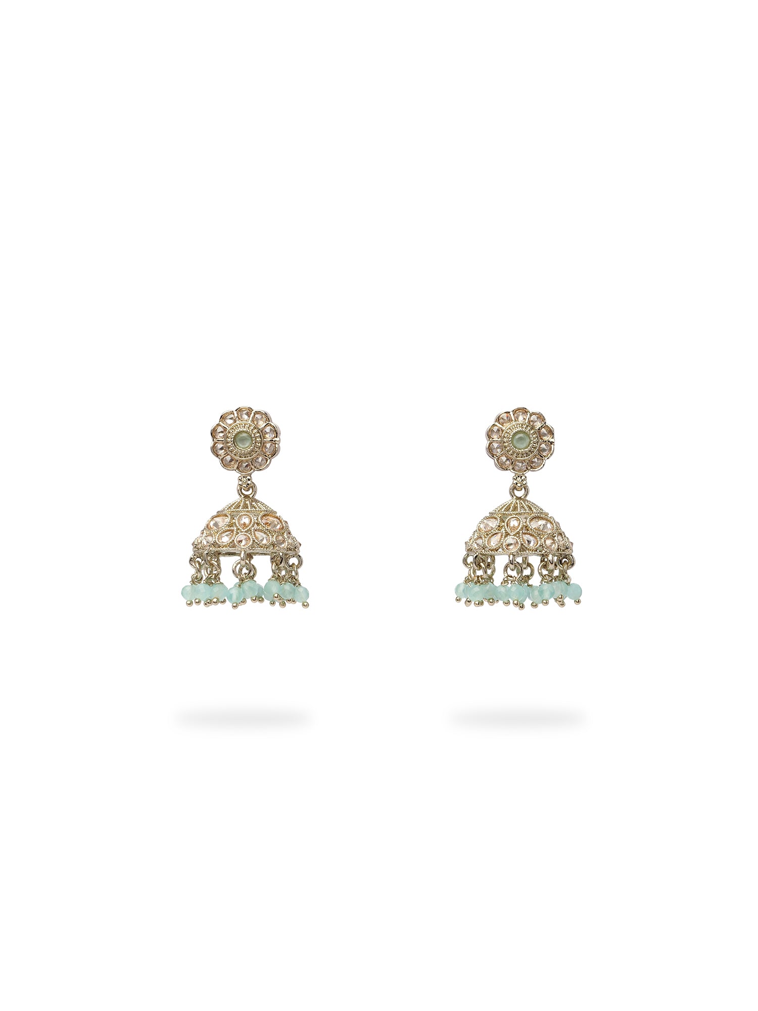 Phool Necklace Set in Light Blue