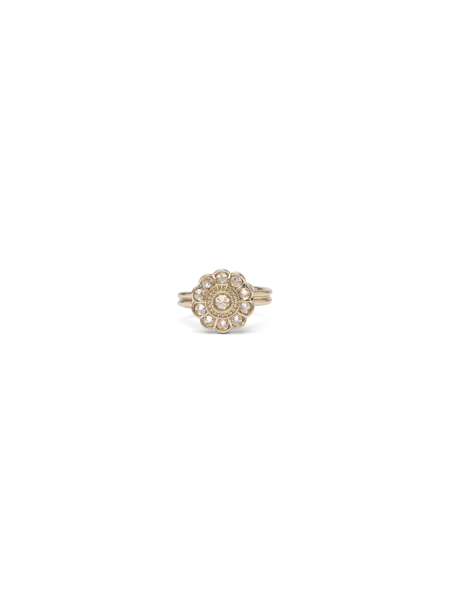 Phool Ring in Champagne and Antique Gold