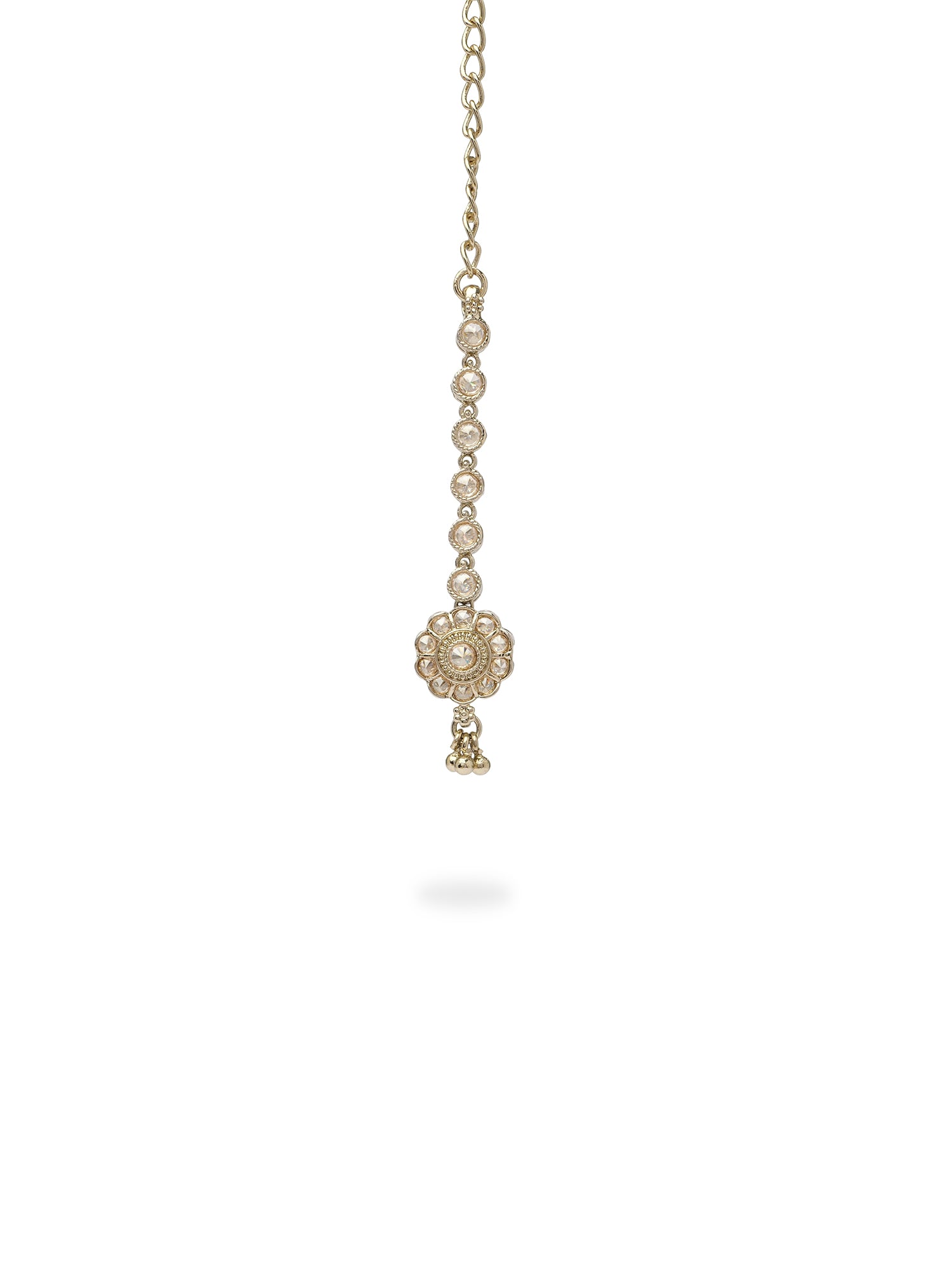 Phool Simple Necklace Set in Antique Gold