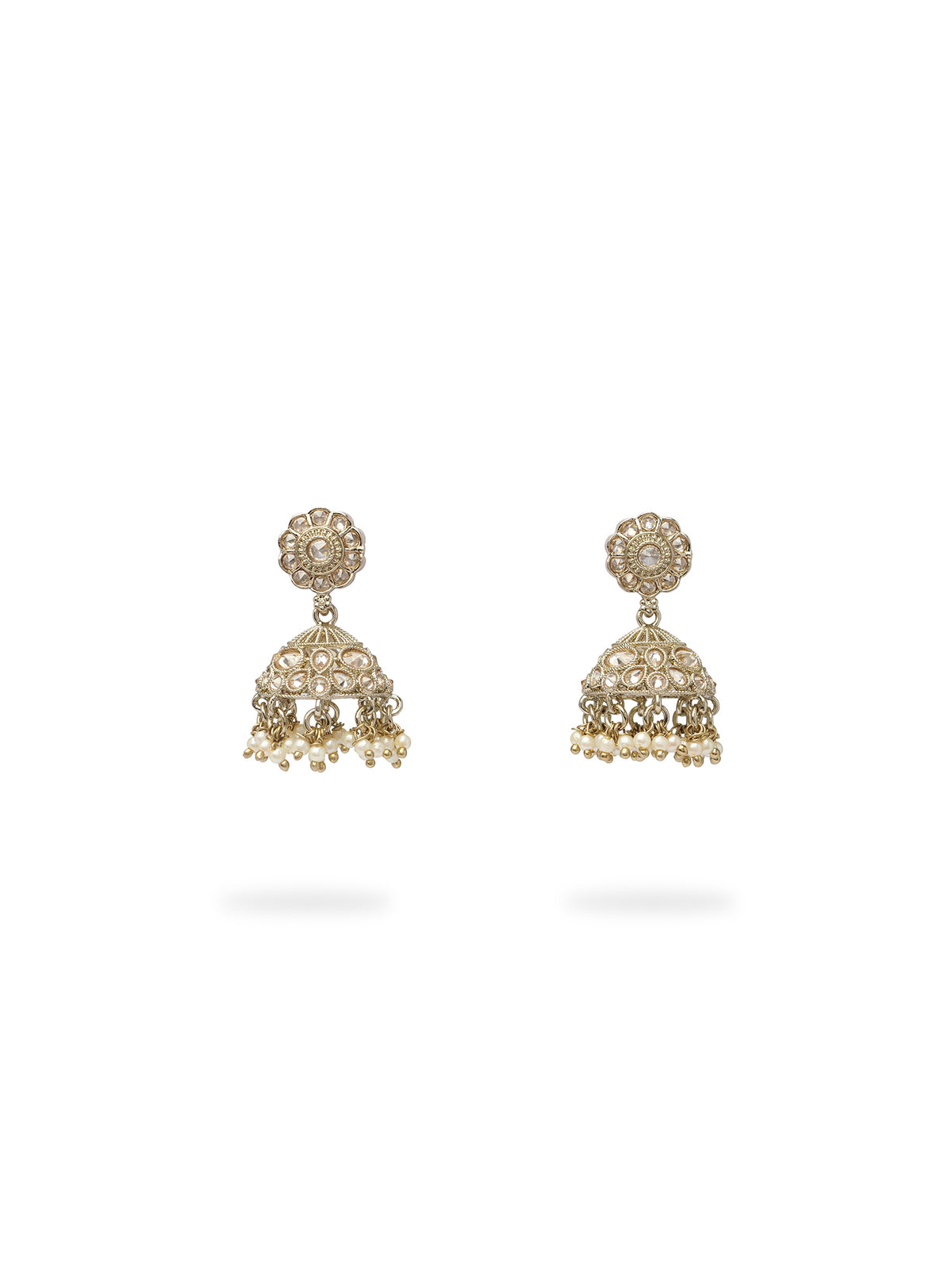 Phool Simple Necklace Set in Champagne