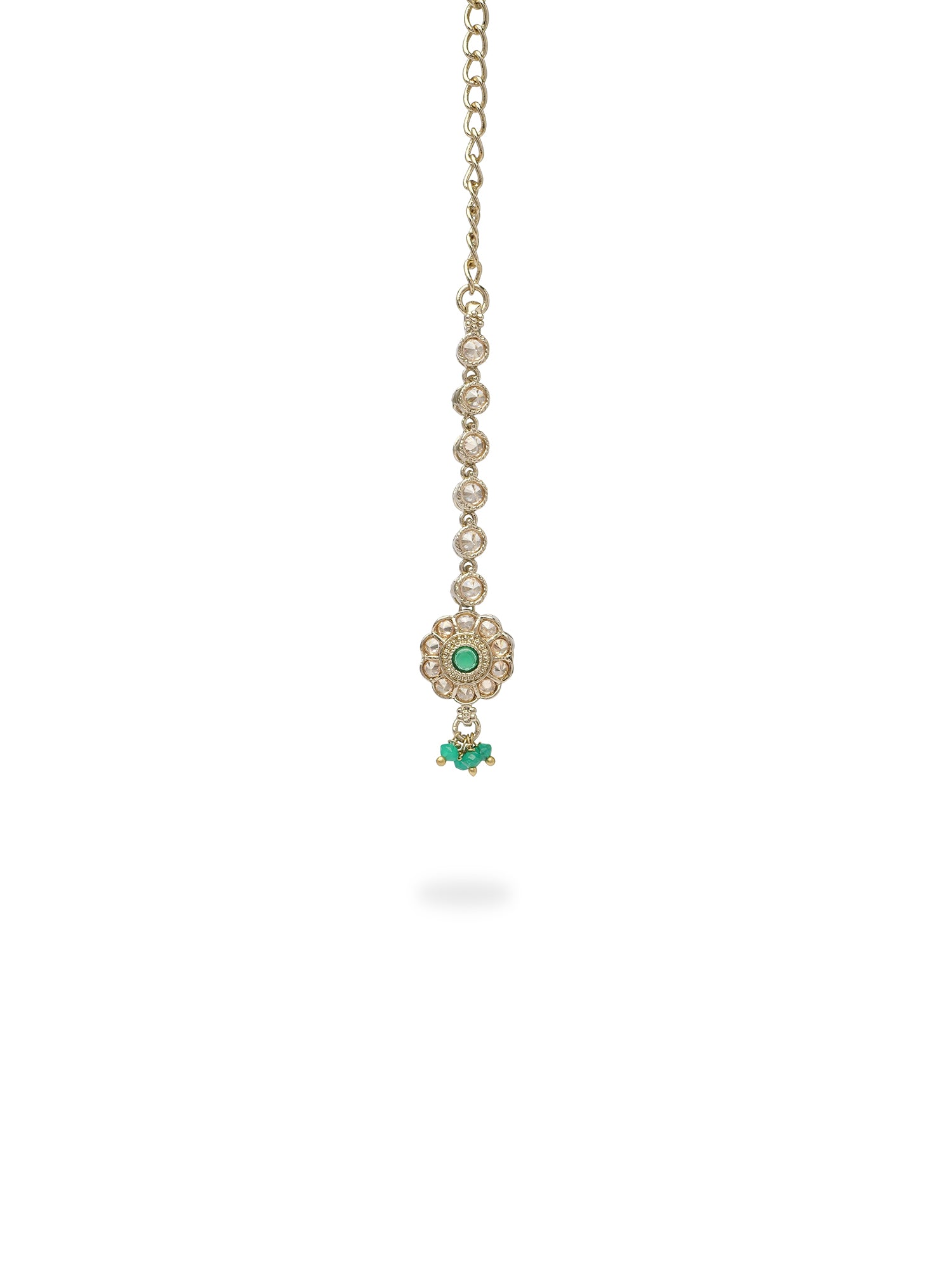 Phool Simple Necklace Set in Green