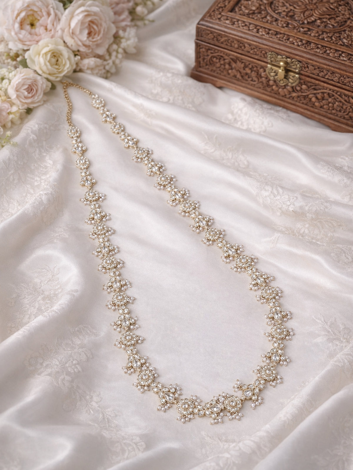 Phool Rani Haar in White
