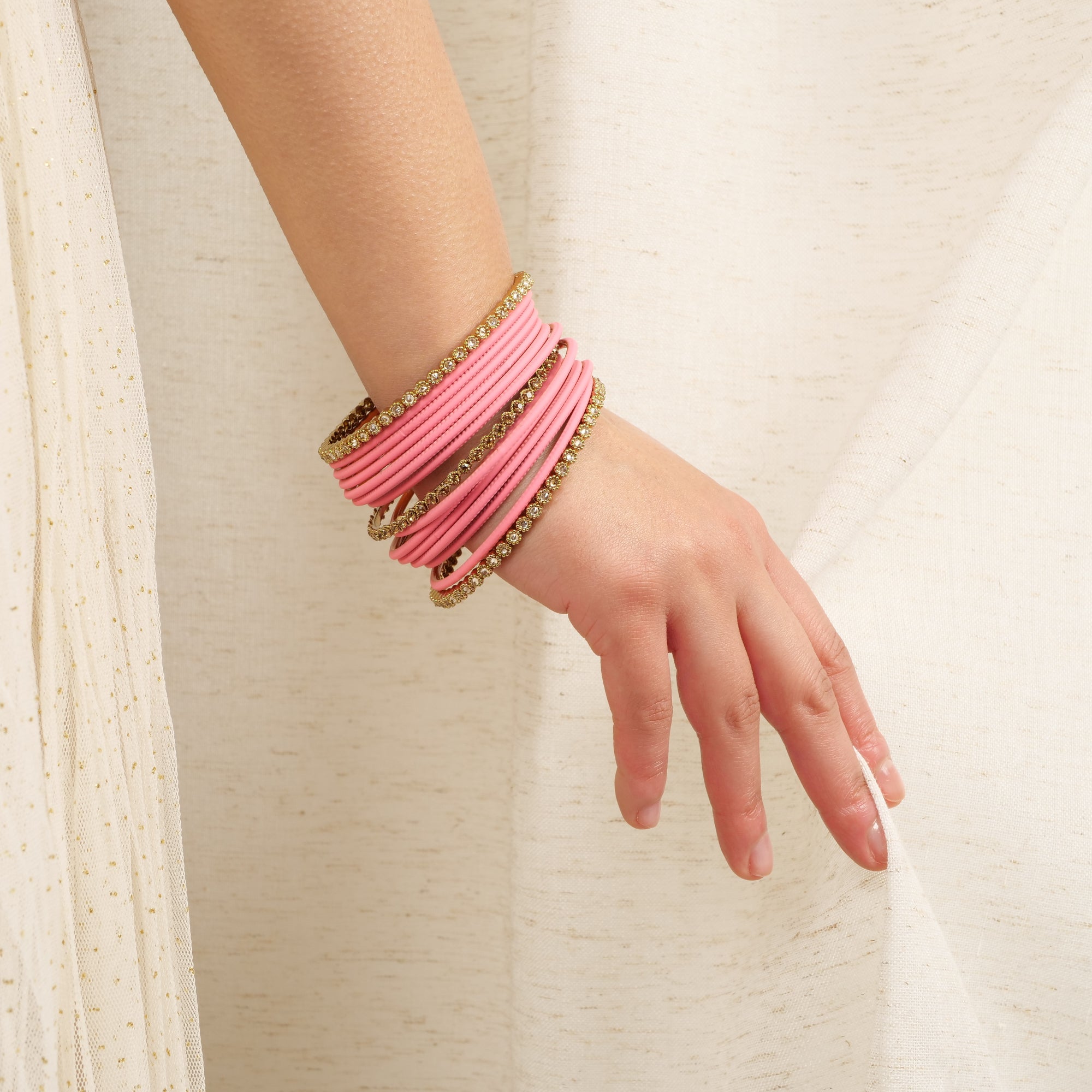 Light pink colour on sale bangles