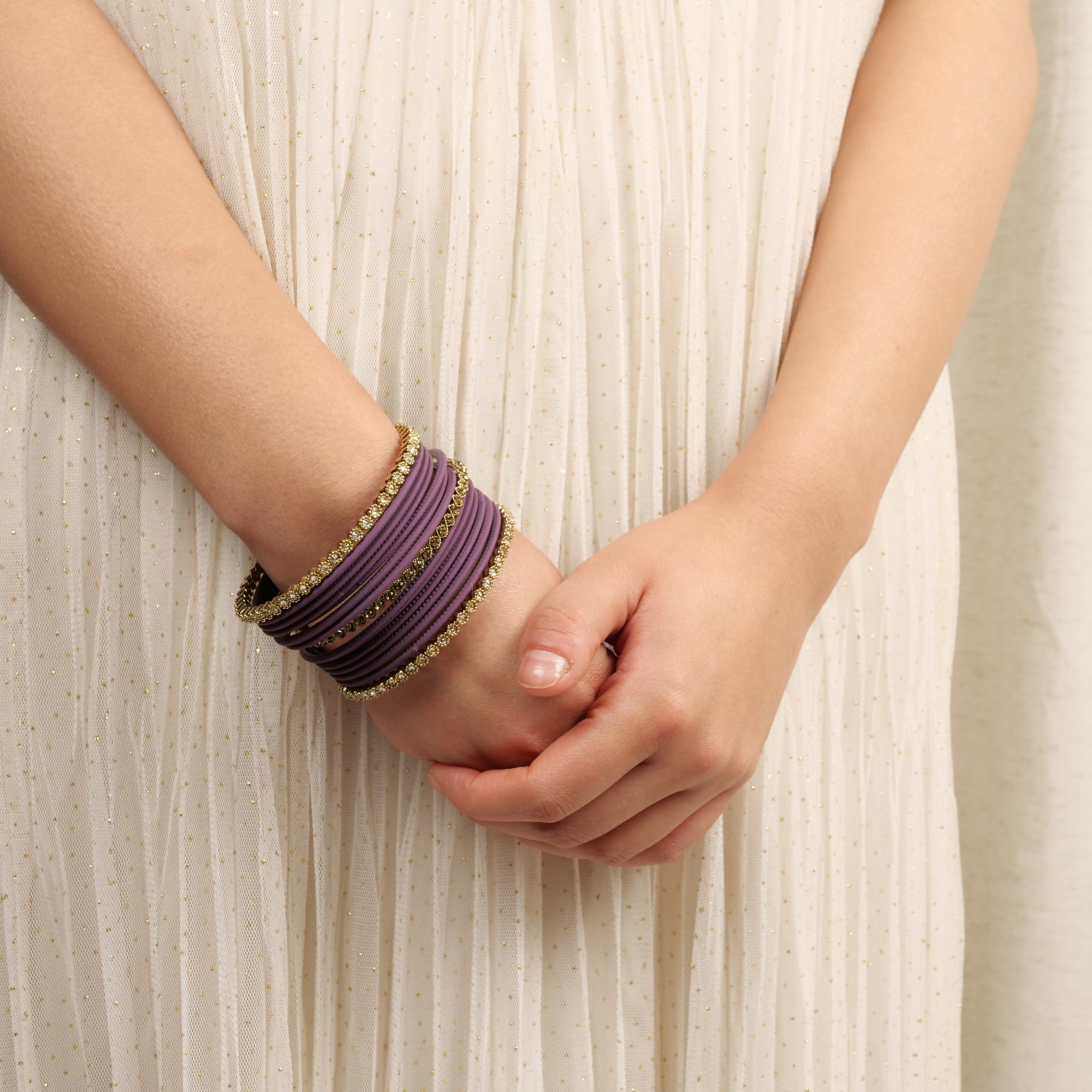 Radiant Bangle Set in Purple