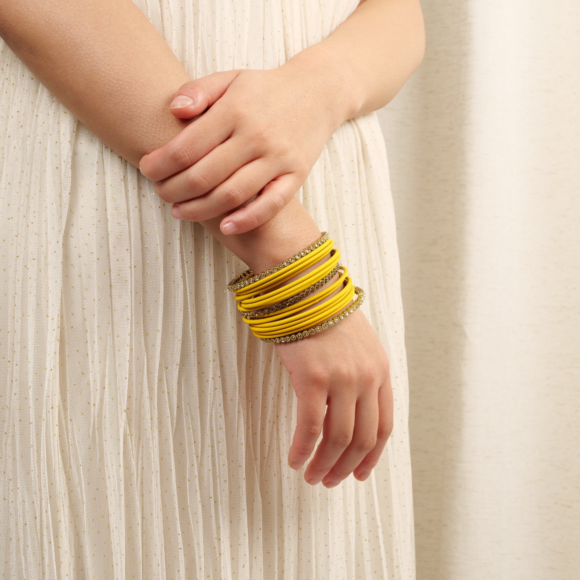 Radiant Bangle Set in Yellow