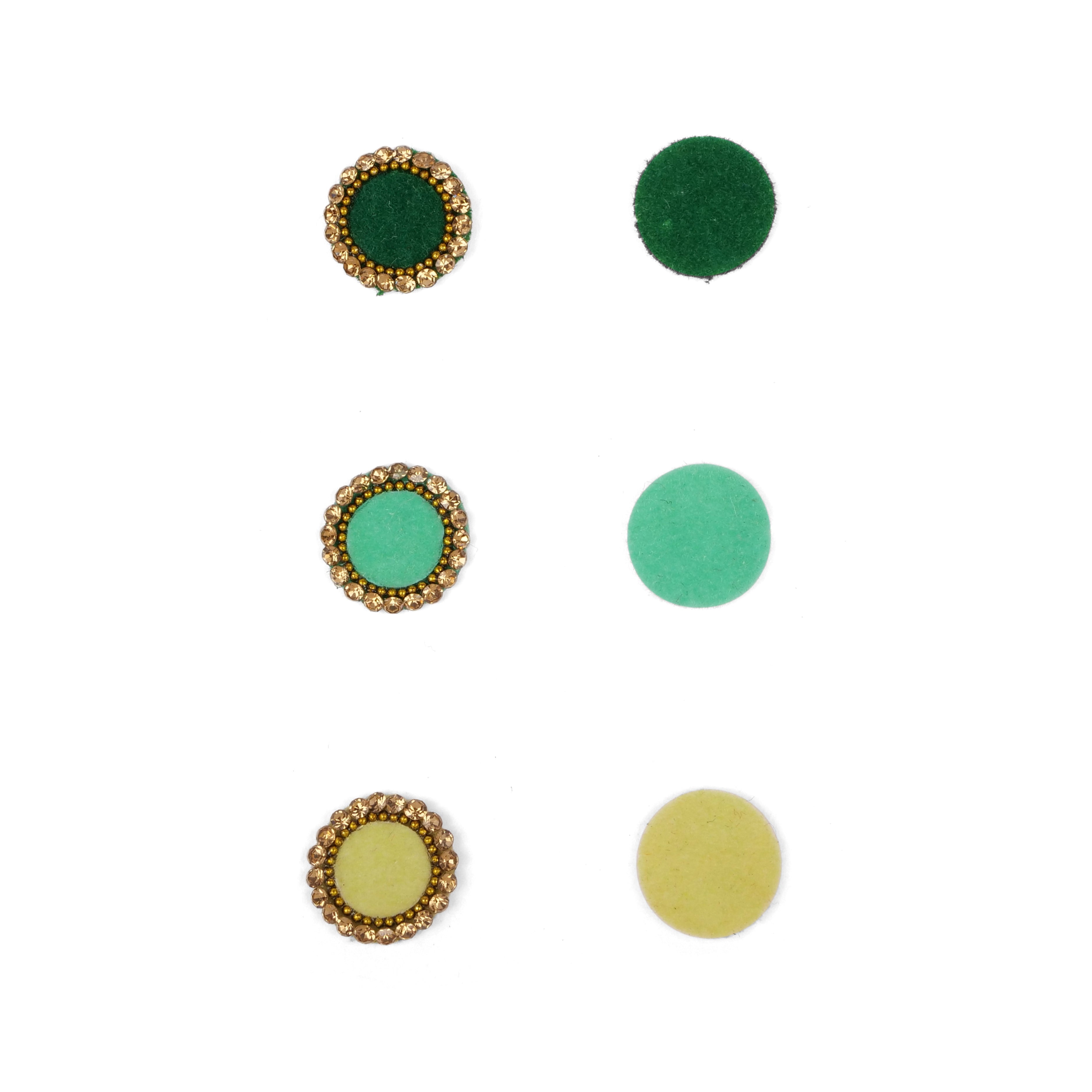 Round Tonal Green Bindi