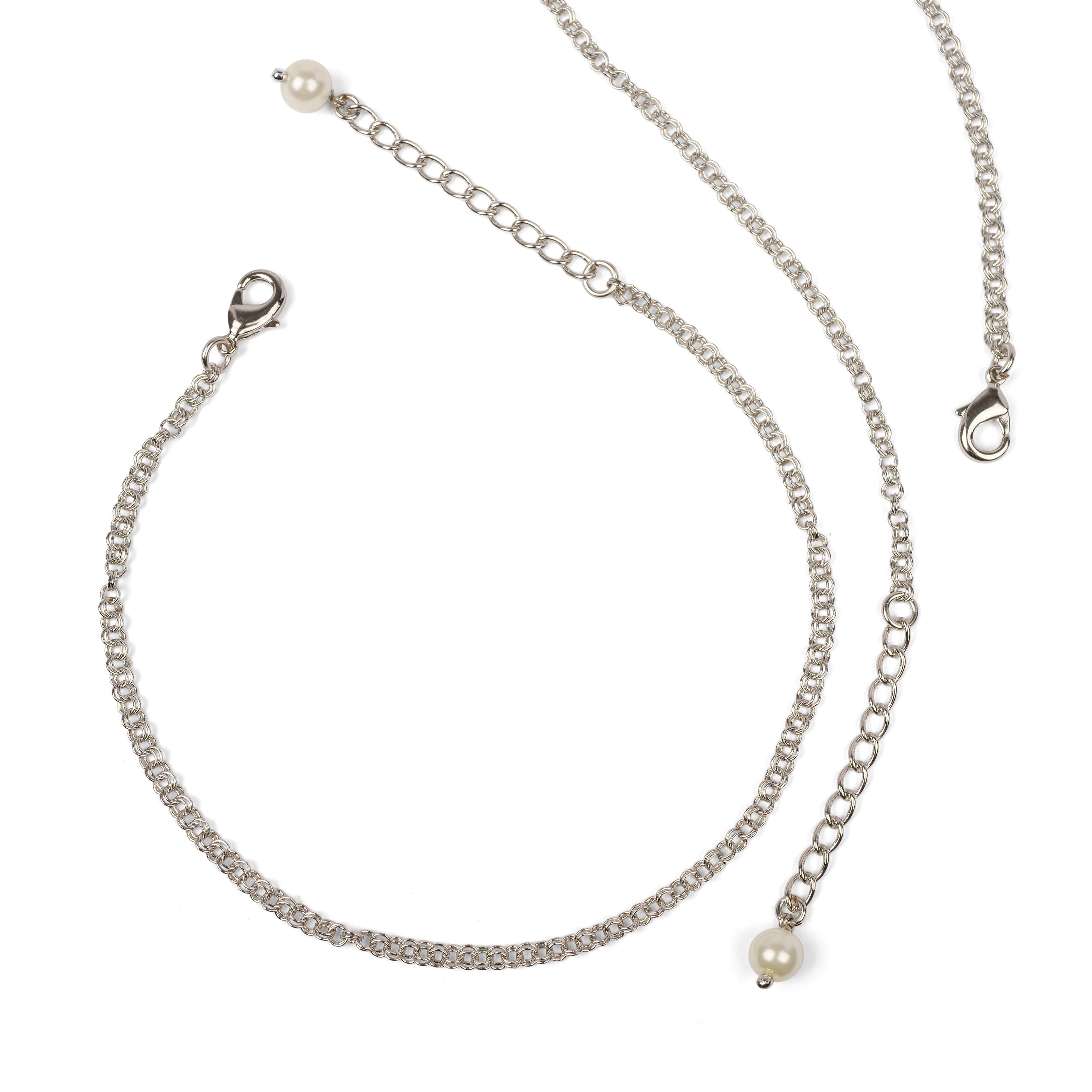 Imani Rhodium Chain Anklets