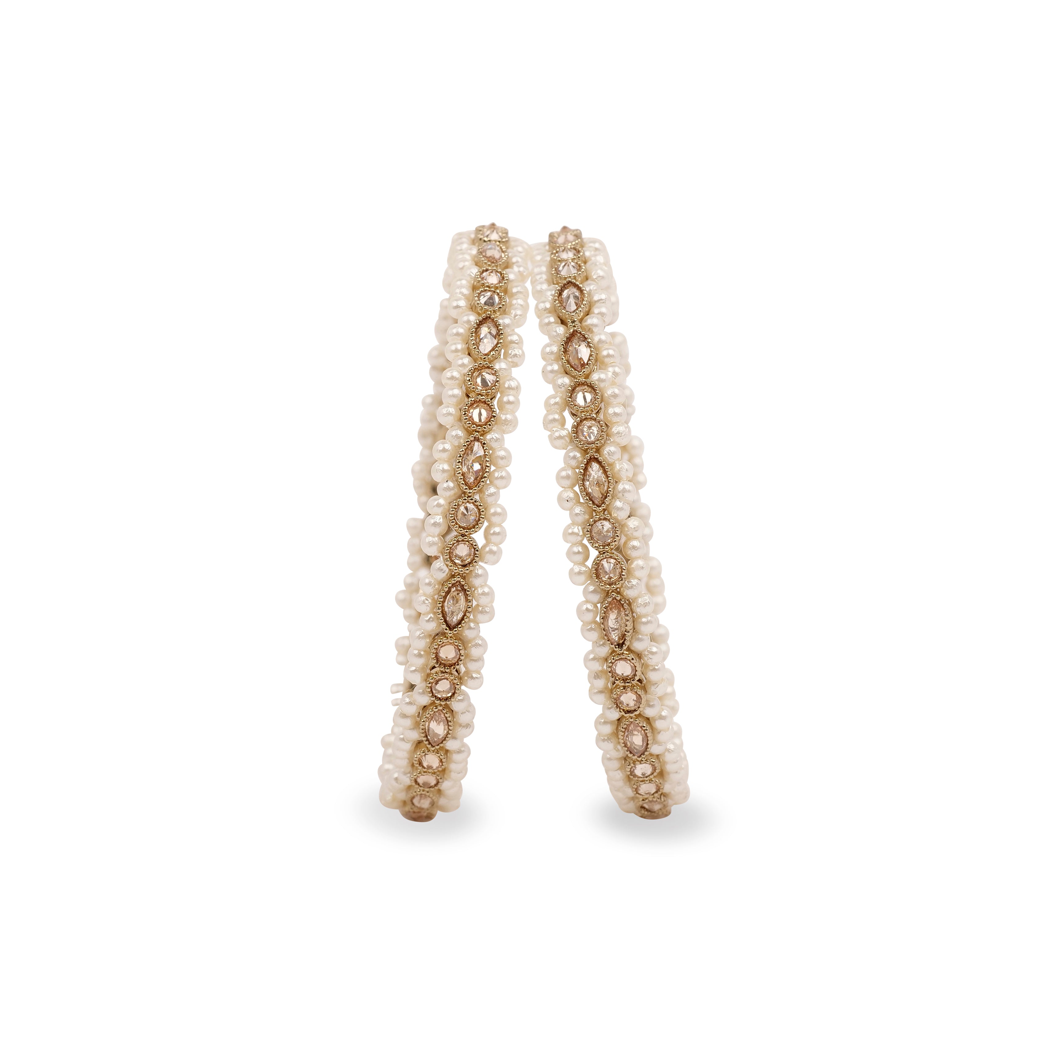 Inara Pearl Bangles in Light Topaz