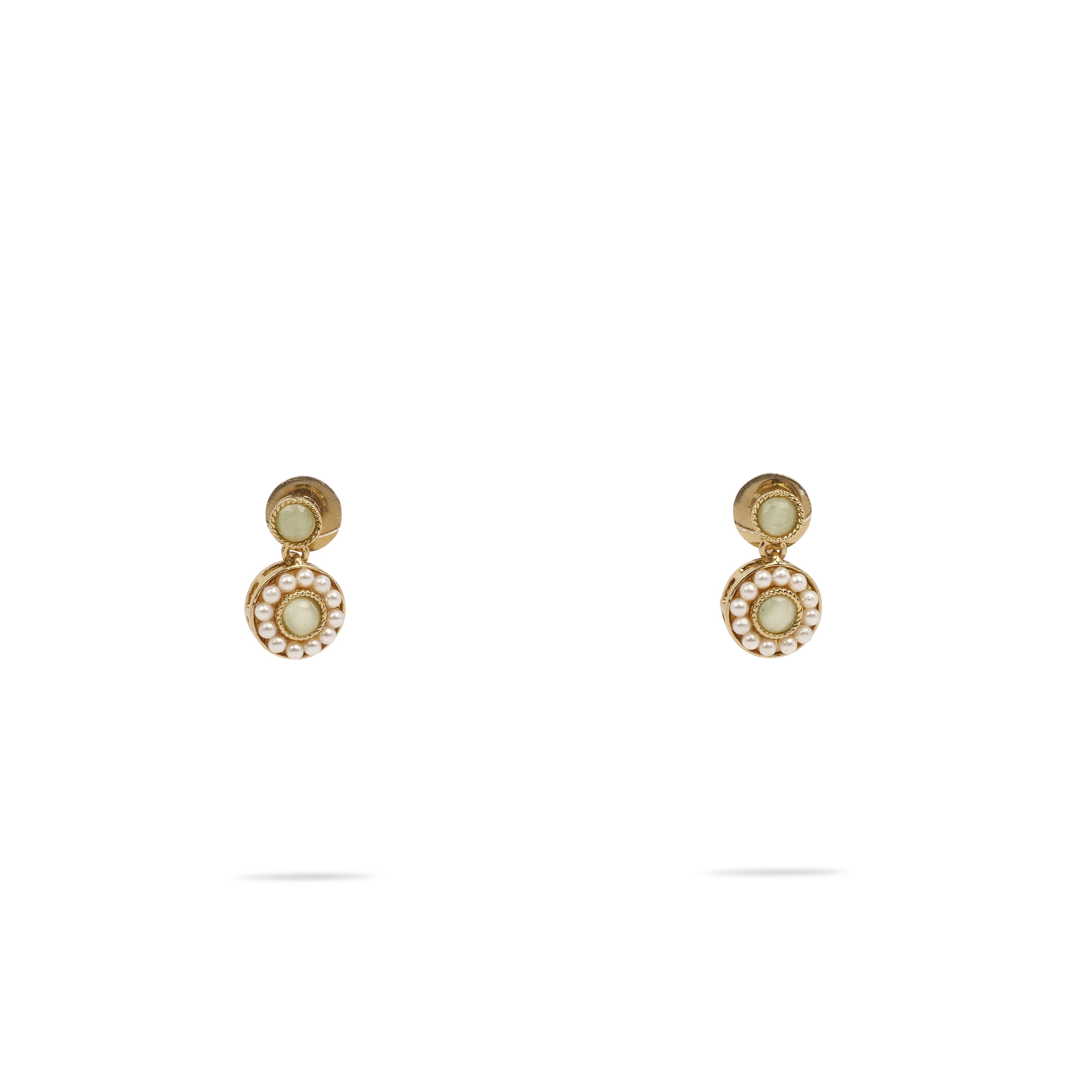 Leela Drop Studs in Mint