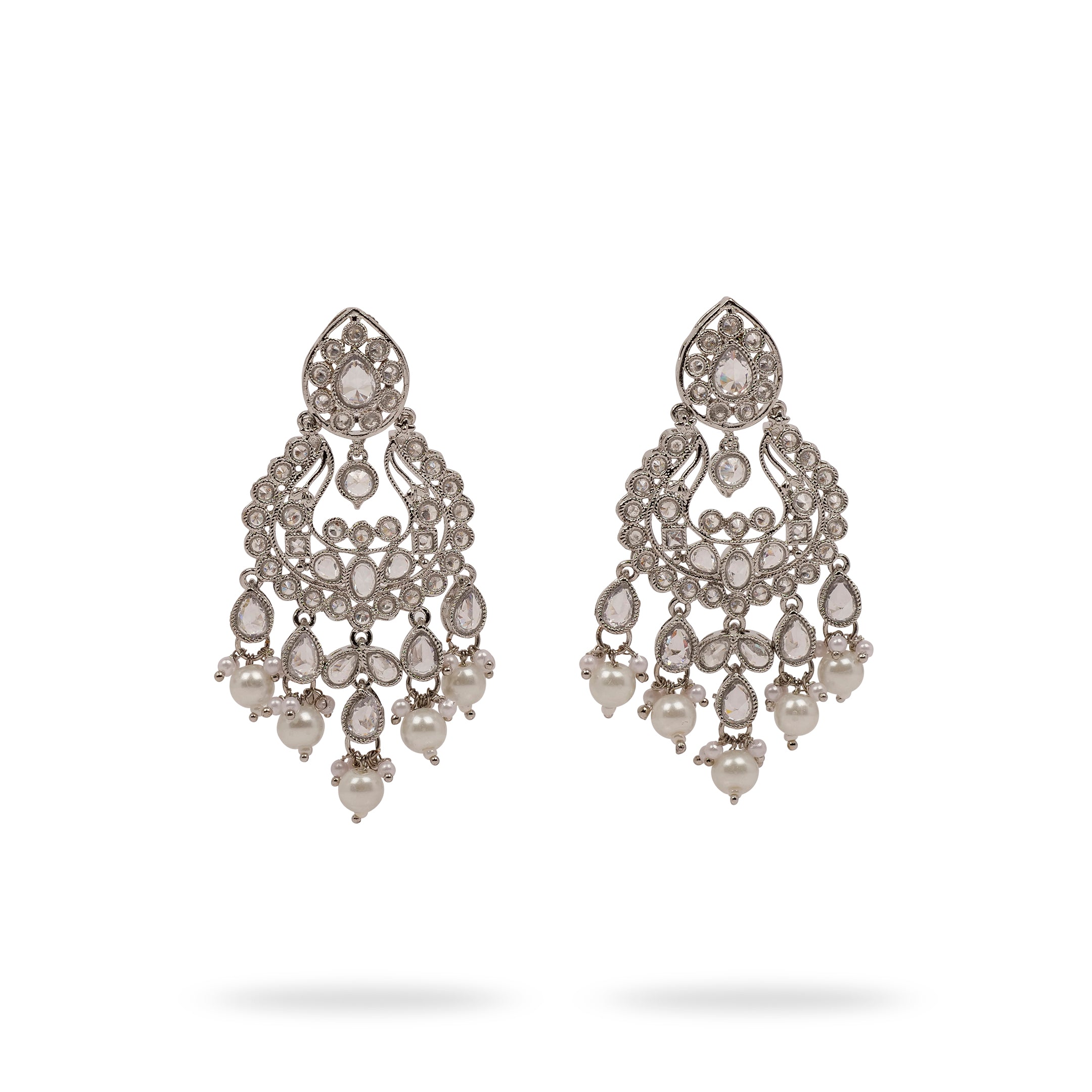 Sajani Maang Tikka in Pearl and Rhodium