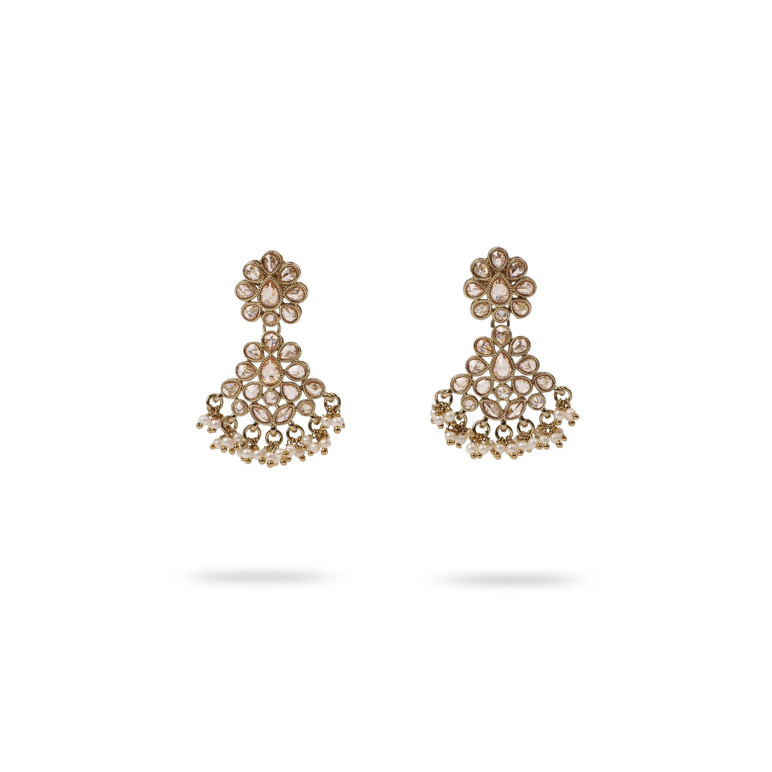 Mehak Small Drop Earrings in Champagne