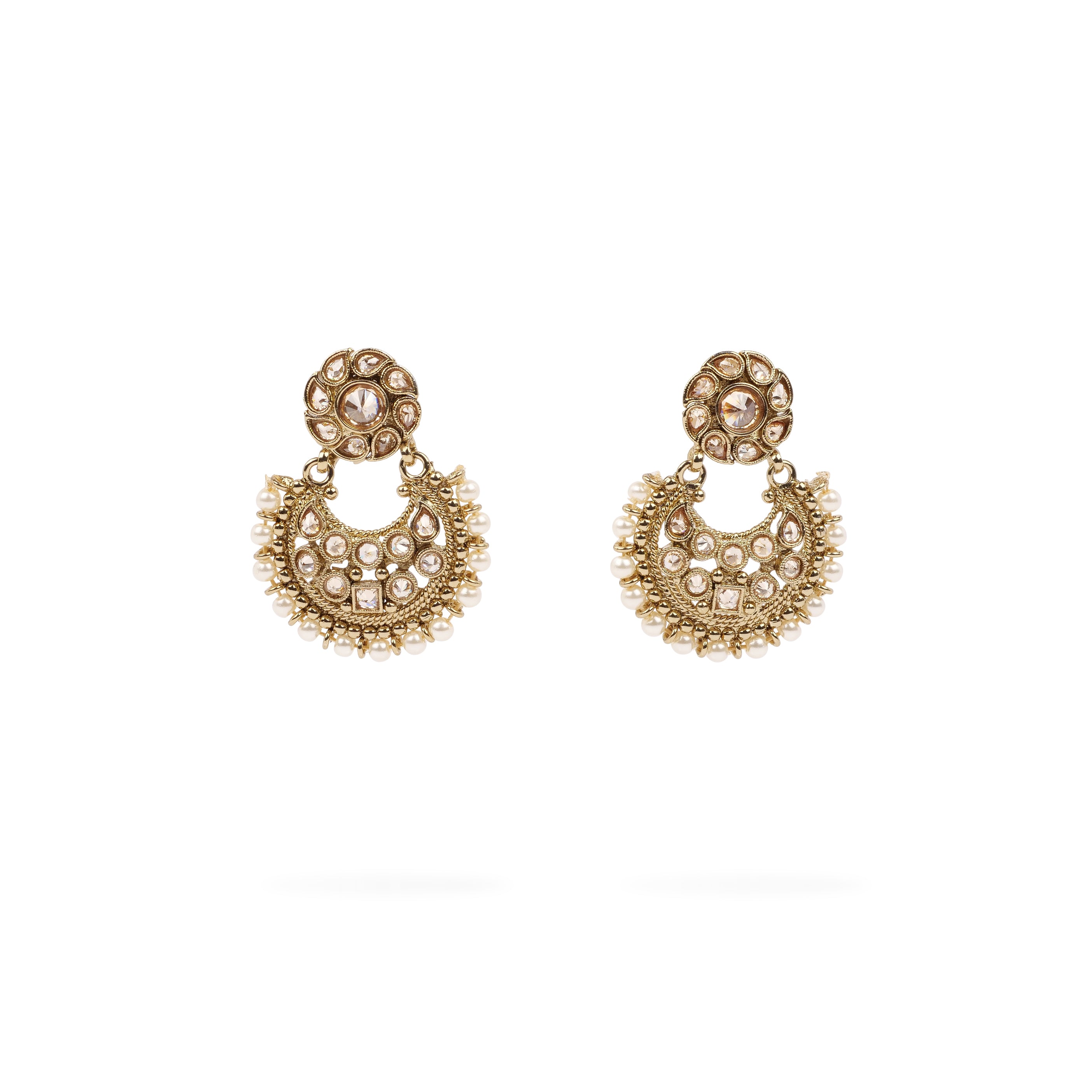Amina Chandbali Earrings in Champagne
