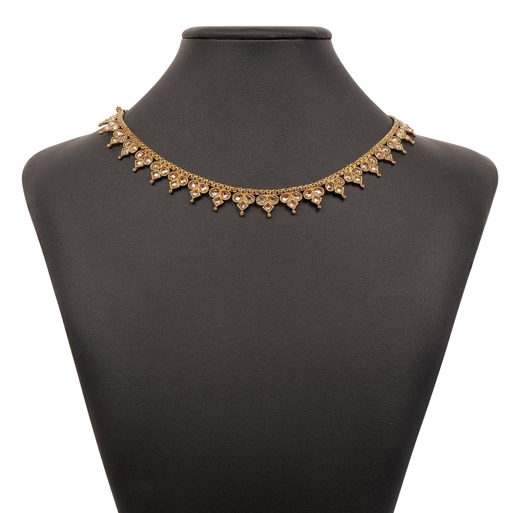 Simple Crystal Necklace in Light Topaz