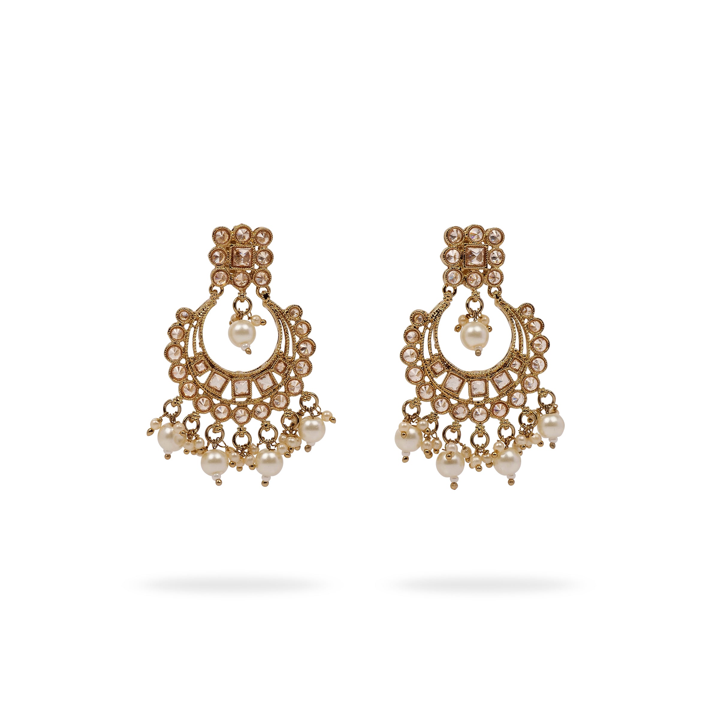 Suria Necklace Set in Pearl and Antique Gold
