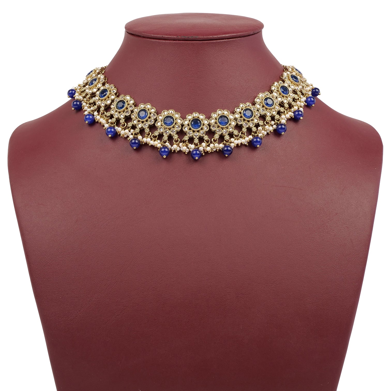 Arana Necklace Set in Blue